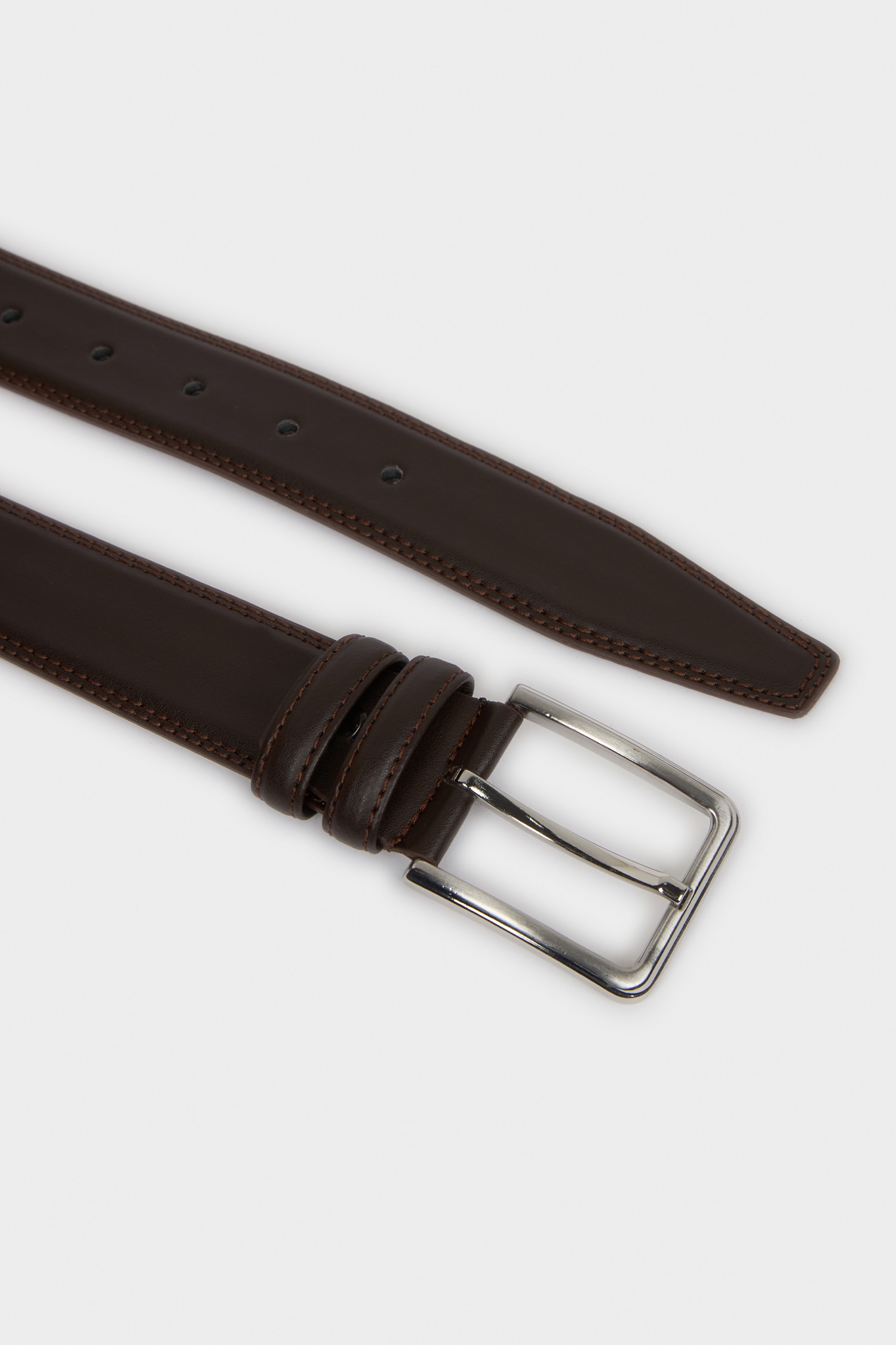 DeFacto Erkek Dikdörtgen Toka Suni Deri Klasik Kemer görsel 3