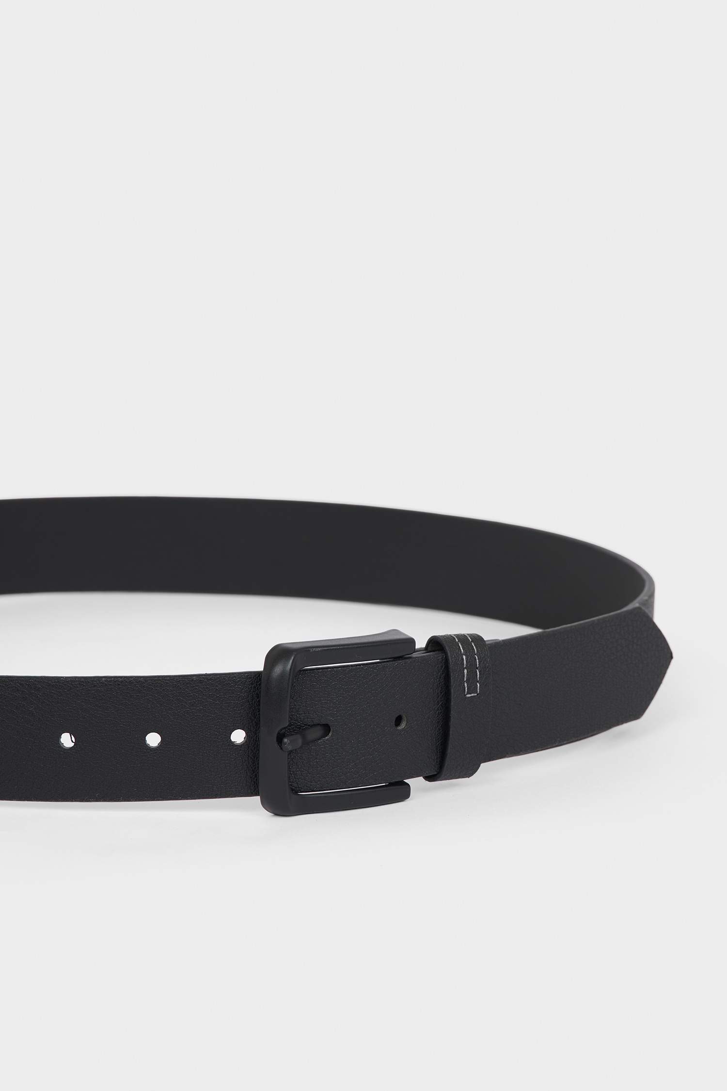 Erkek Dikdörtgen Toka Suni Deri Jean Kemeri