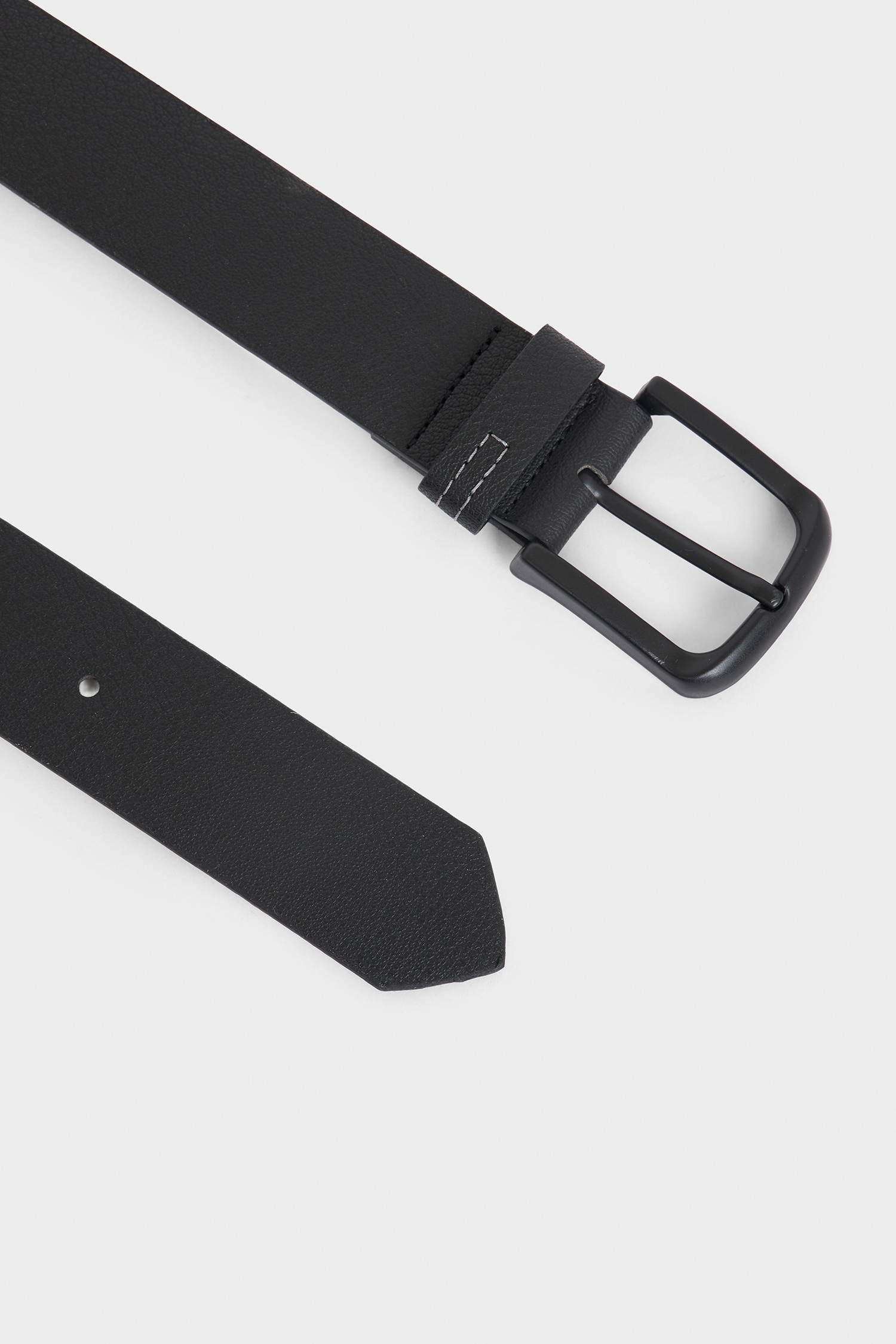 Erkek Dikdörtgen Toka Suni Deri Jean Kemeri