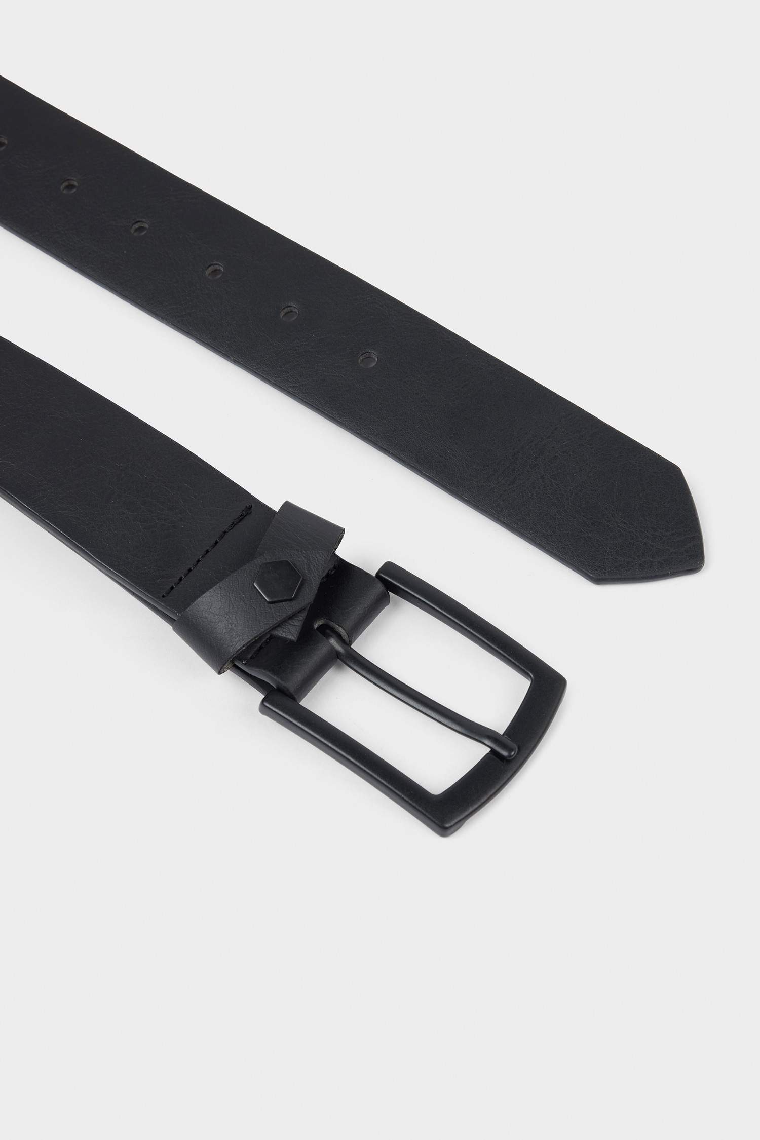 Erkek Dikdörtgen Toka Suni Deri Günlük Kemer