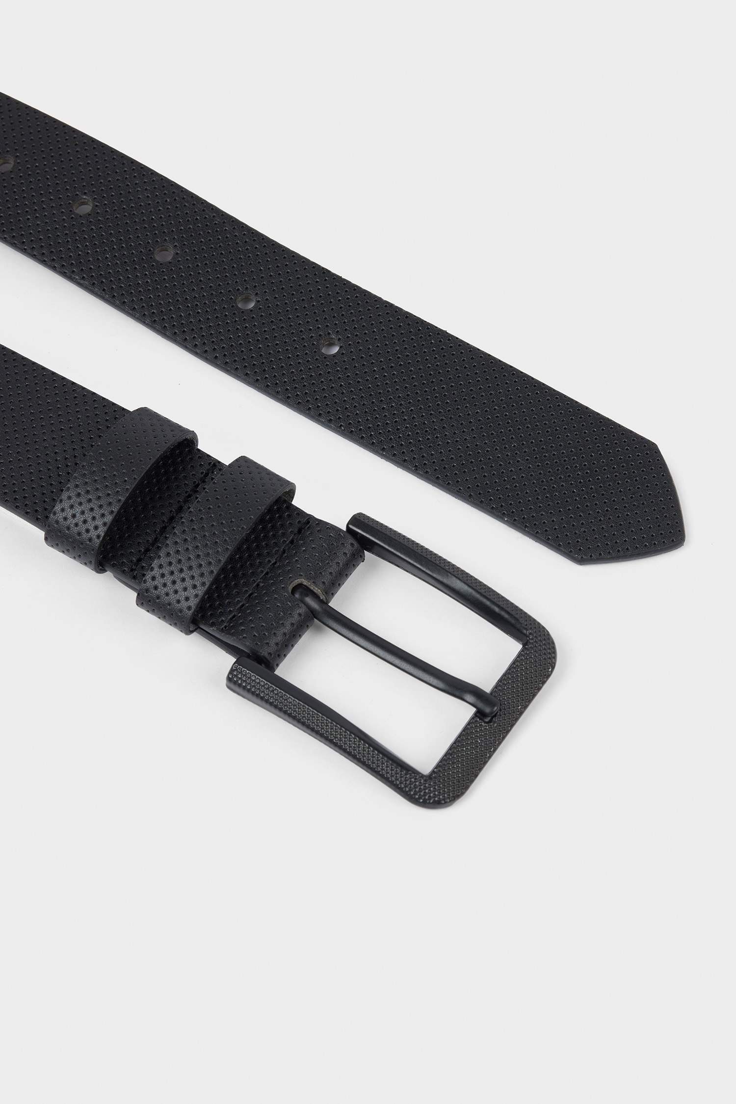 Erkek Dikdörtgen Toka Suni Deri Günlük Kemer