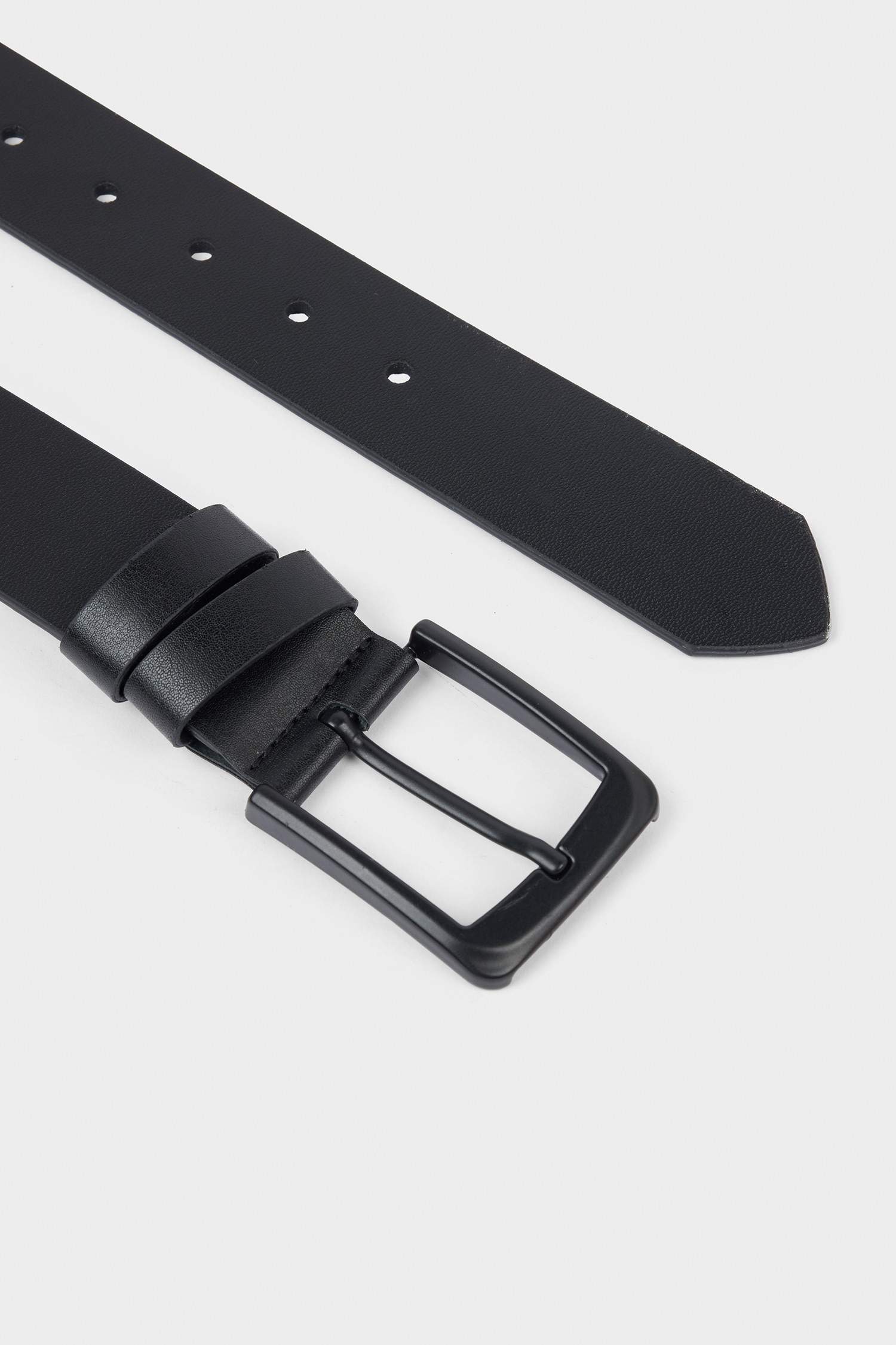 Erkek Dikdörtgen Toka Suni Deri Günlük Kemer