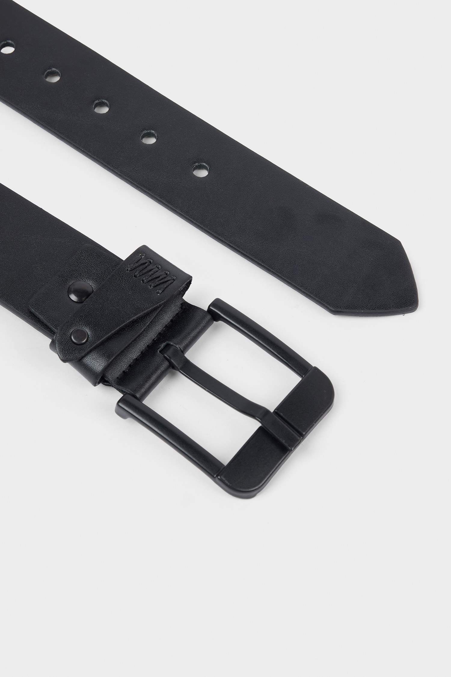 Erkek Dikdörtgen Toka Suni Deri Günlük Kemer