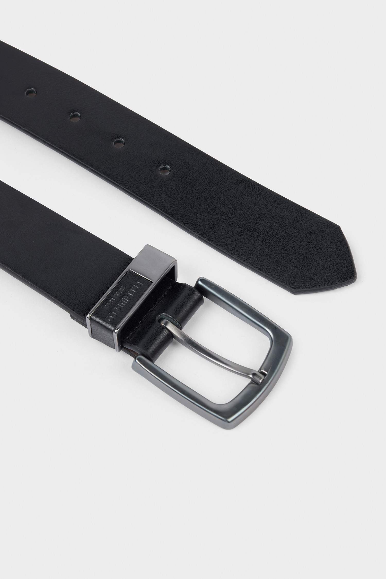 Erkek Dikdörtgen Toka Suni Deri Günlük Kemer