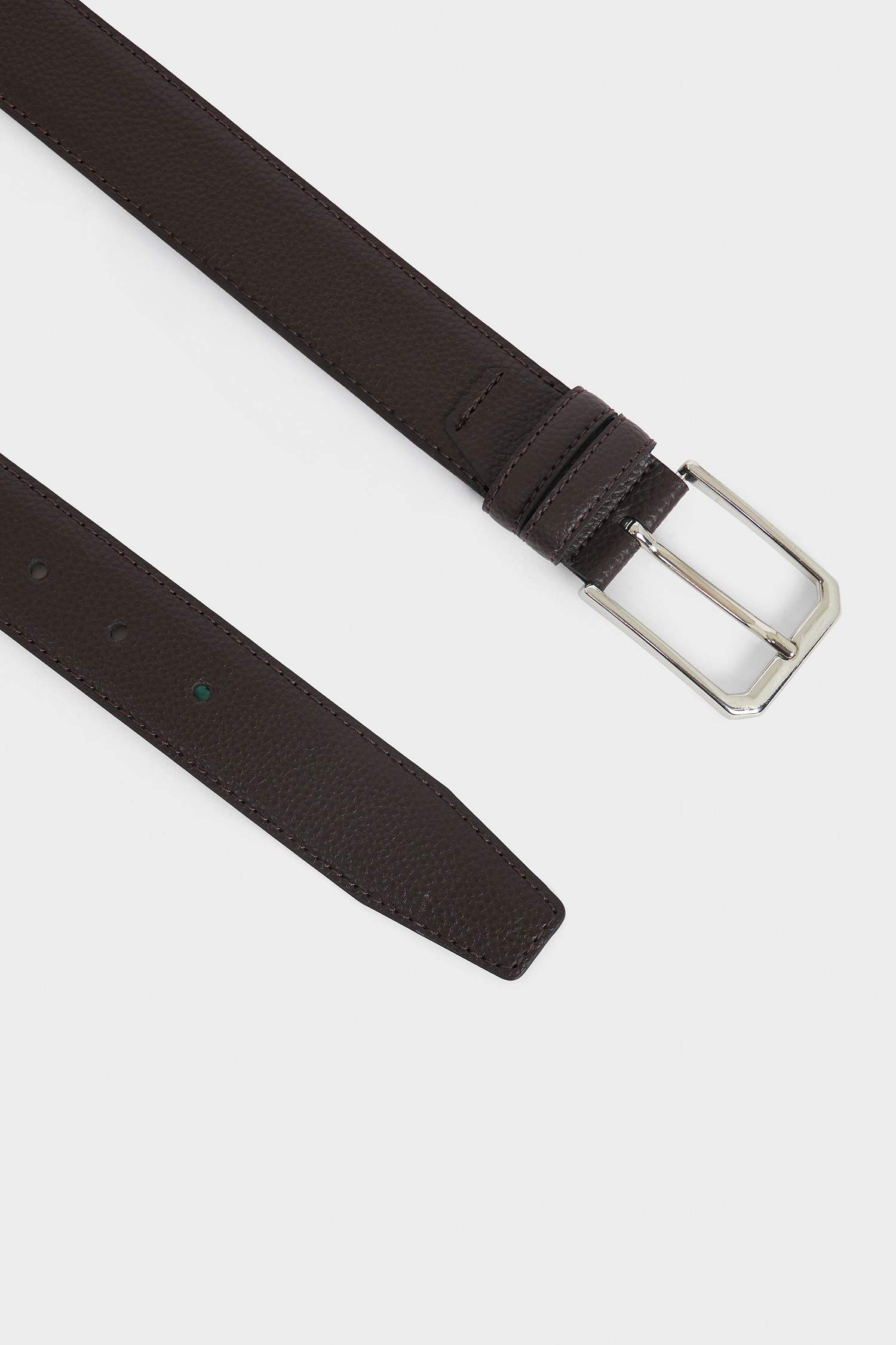 Erkek Dikdörtgen Toka Suni Deri Klasik Kemer