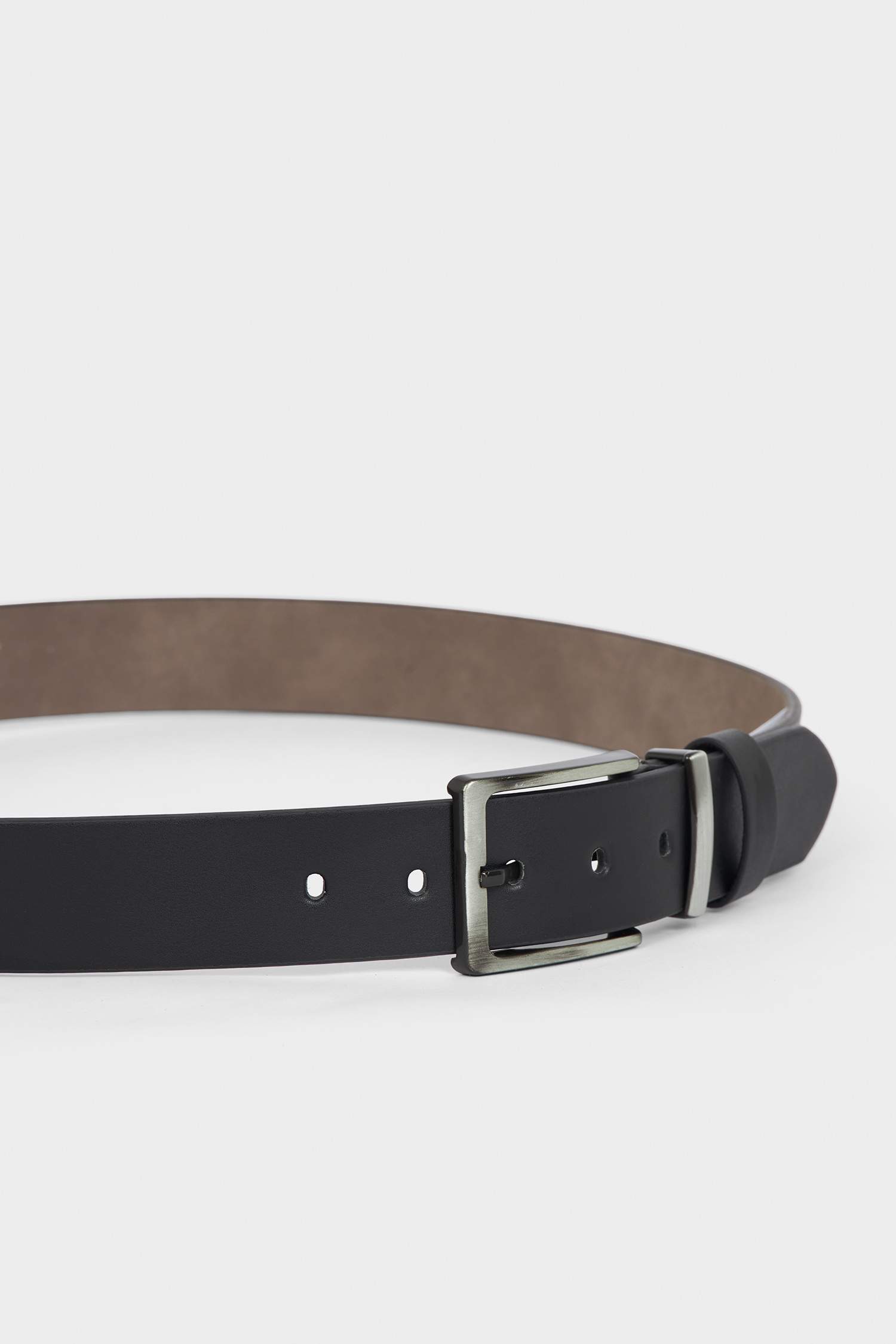 Erkek Dikdörtgen Toka Suni Deri Günlük Kemer