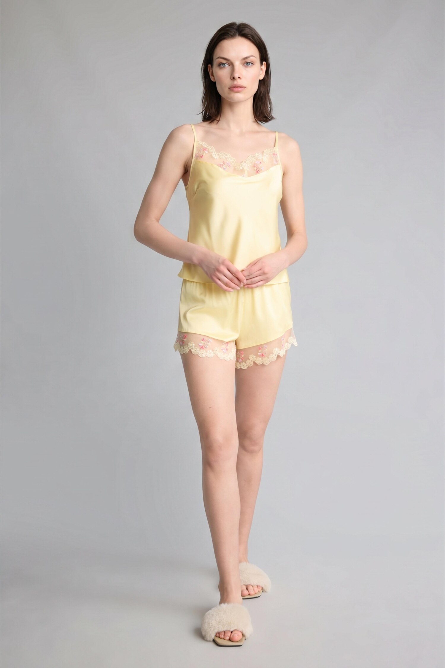 DeFacto Regular Fit Saten Pijama Takımı görsel 2