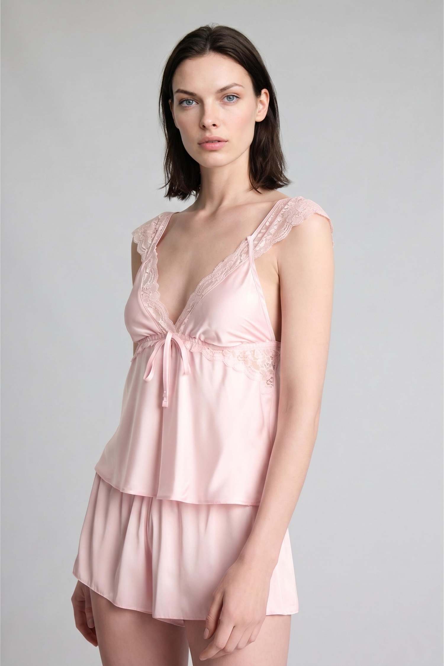 DeFacto Regular Fit Saten Pijama Takımı görsel 3