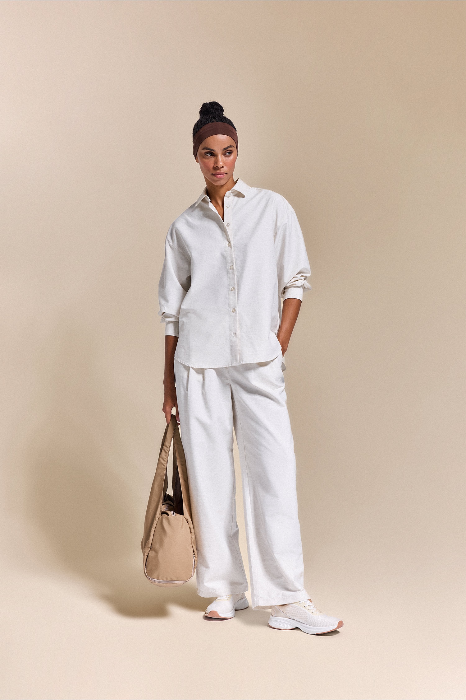 DeFacto Wide Leg Keten Pantolon