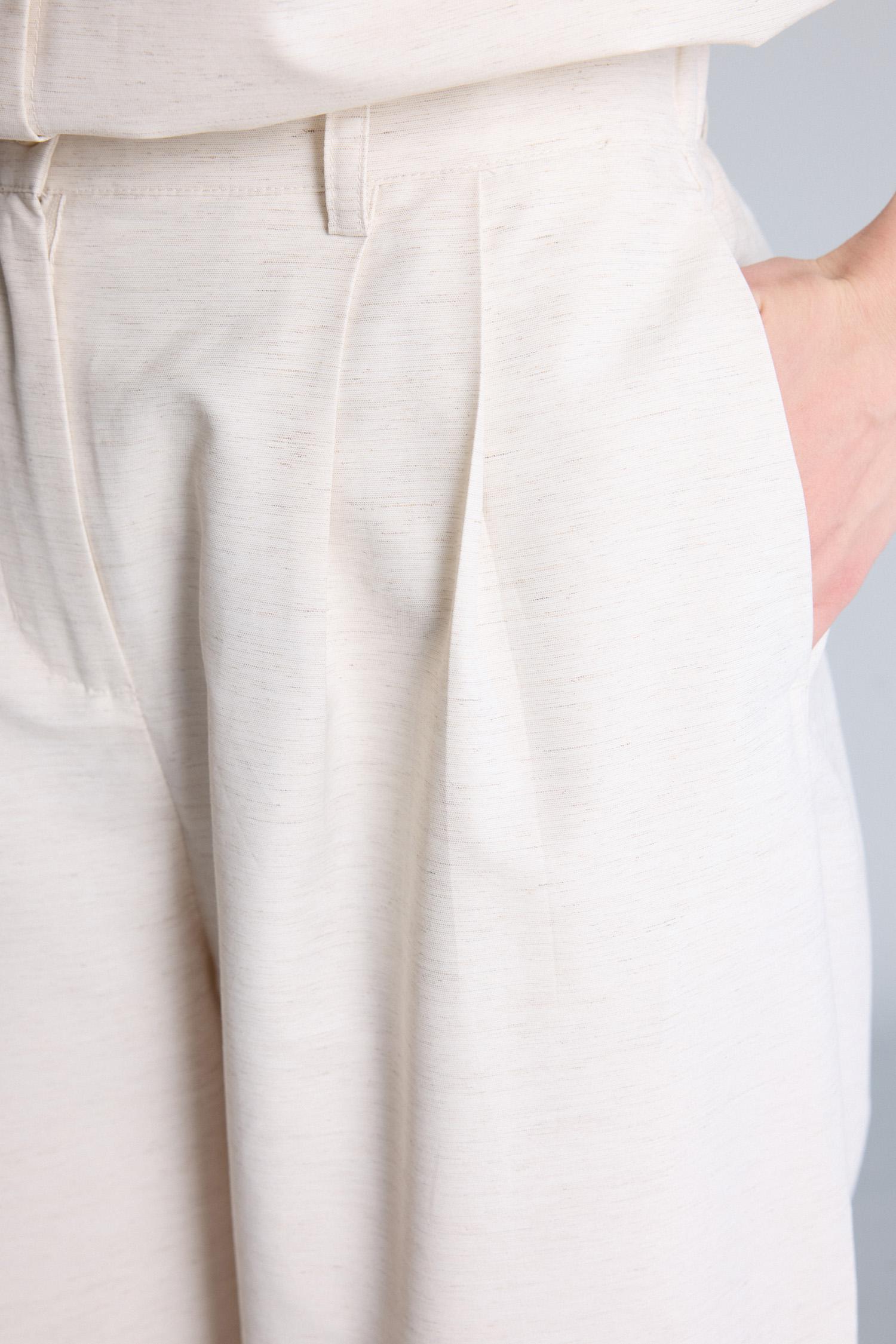 DeFacto Wide Leg Keten Pantolon görsel 5