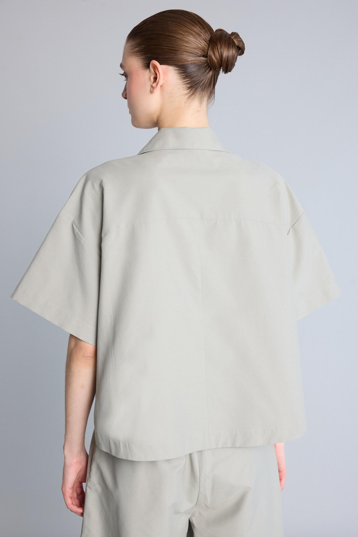 DeFacto Oversize Keten Karışımlı Kısa kollu Gömlek görsel 8