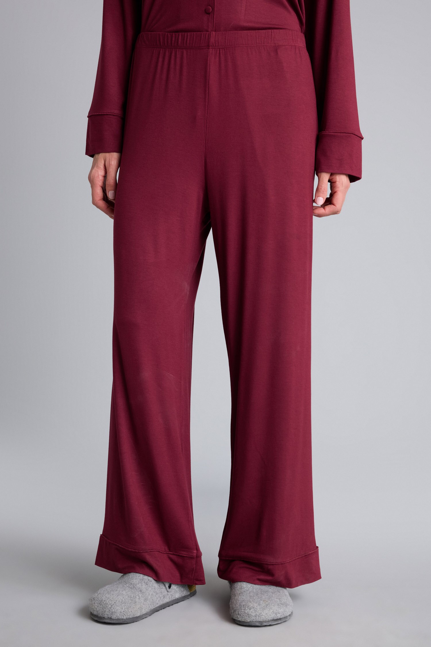 DeFacto Regular Fit Uzun Kollu Düğmeli Üst Uzun Alt Basıc Pijama Takımı görsel 5