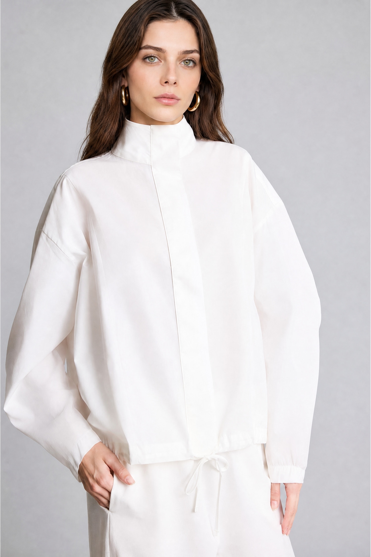 DeFacto %100 Pamuk Regular Fit Uzun Kollu Poplin Tunik