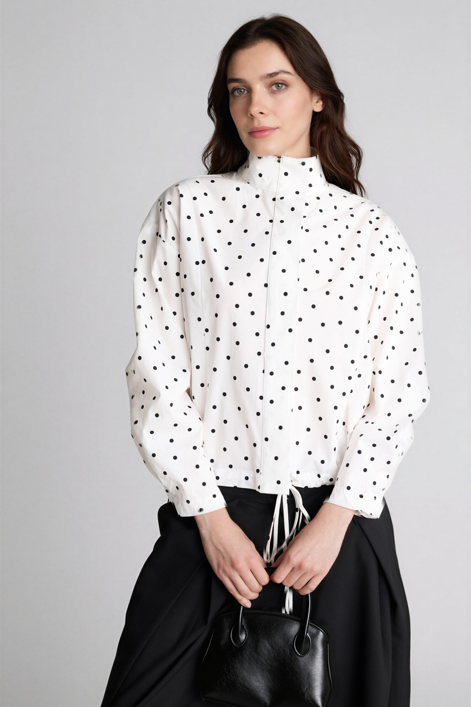 DeFacto %100 Pamuk Puantiyeli Poplin Tunik görsel 3