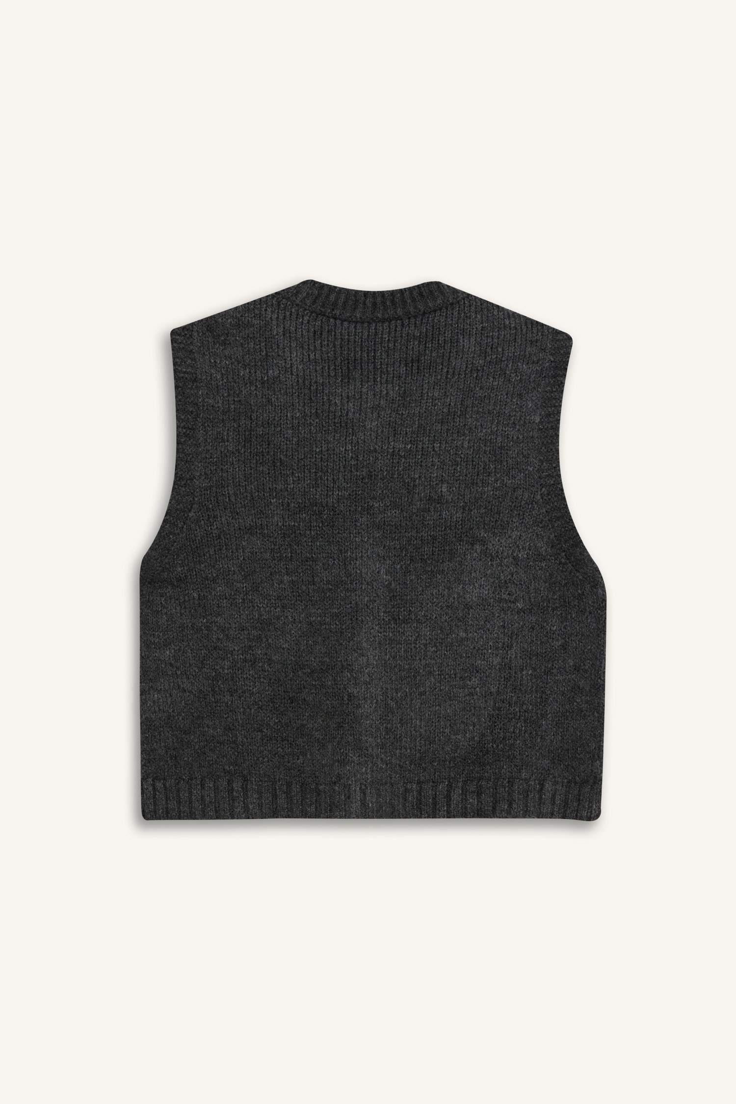 Oversize Geniş Kalıp Bisiklet Yaka Yelek