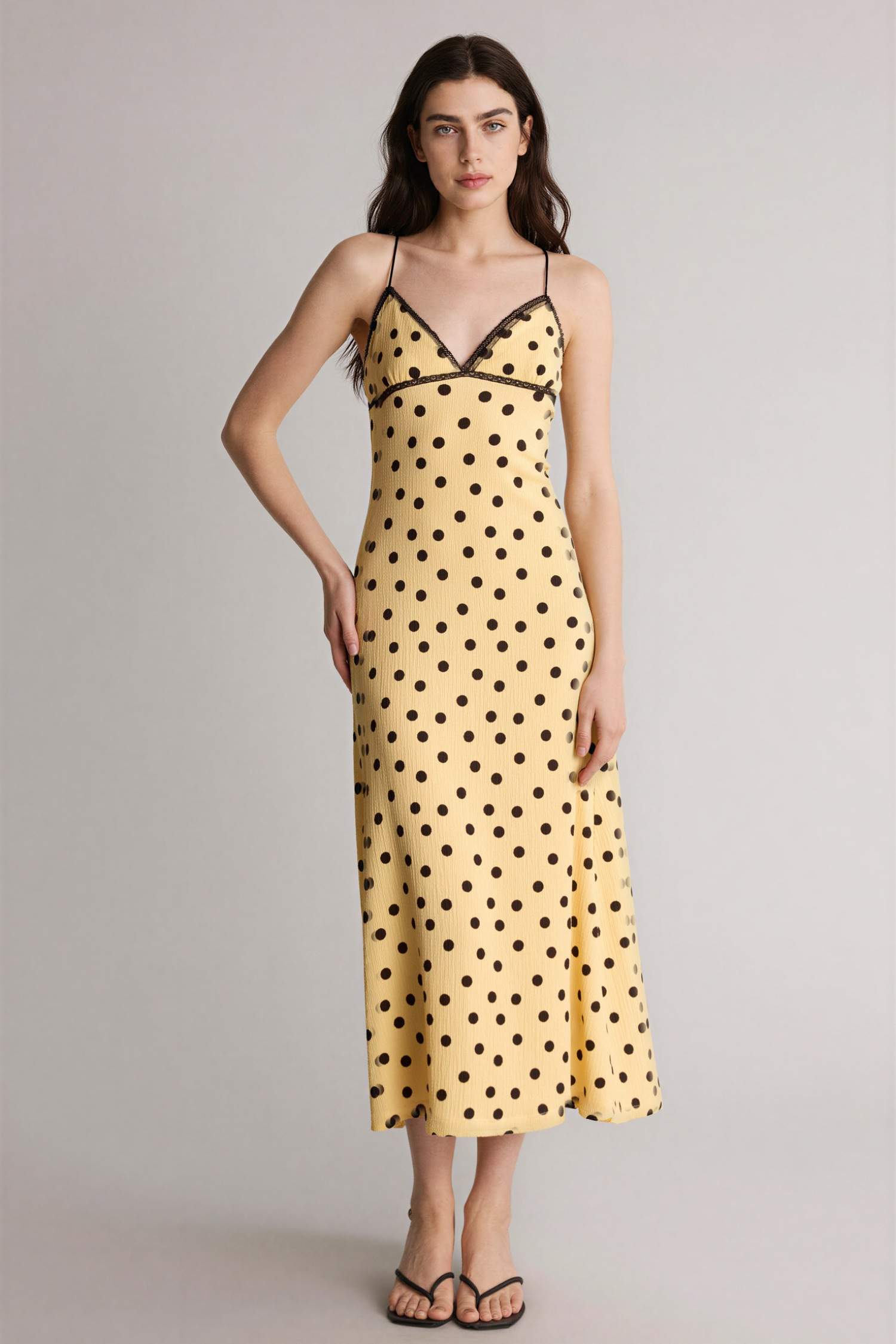 yellow dress black polka dots Wyeth 6 Drawer Dresser - Dark Carbon