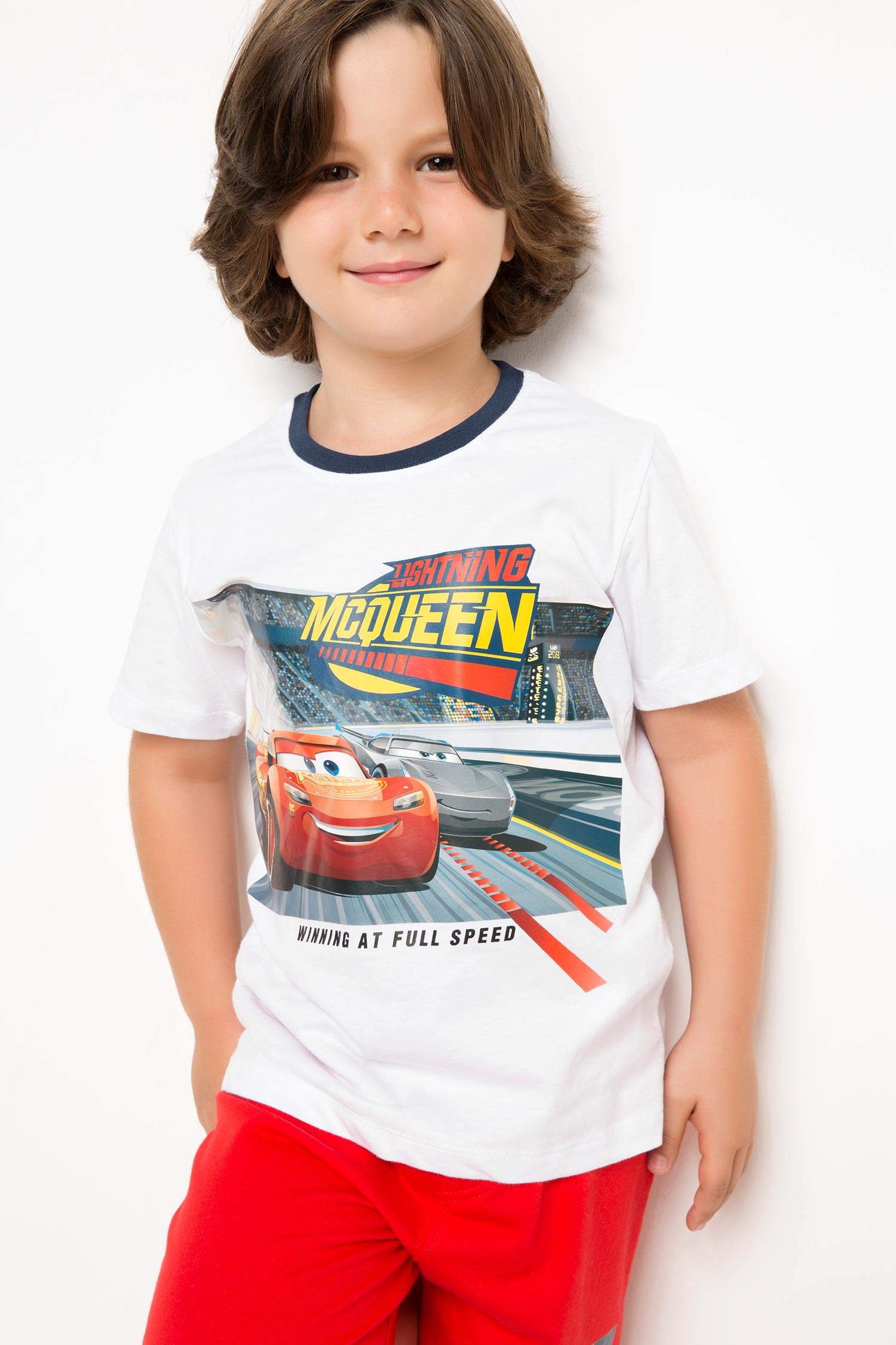 Defacto Cars Lisanslı Erkek Çocuk T-shirt. 1