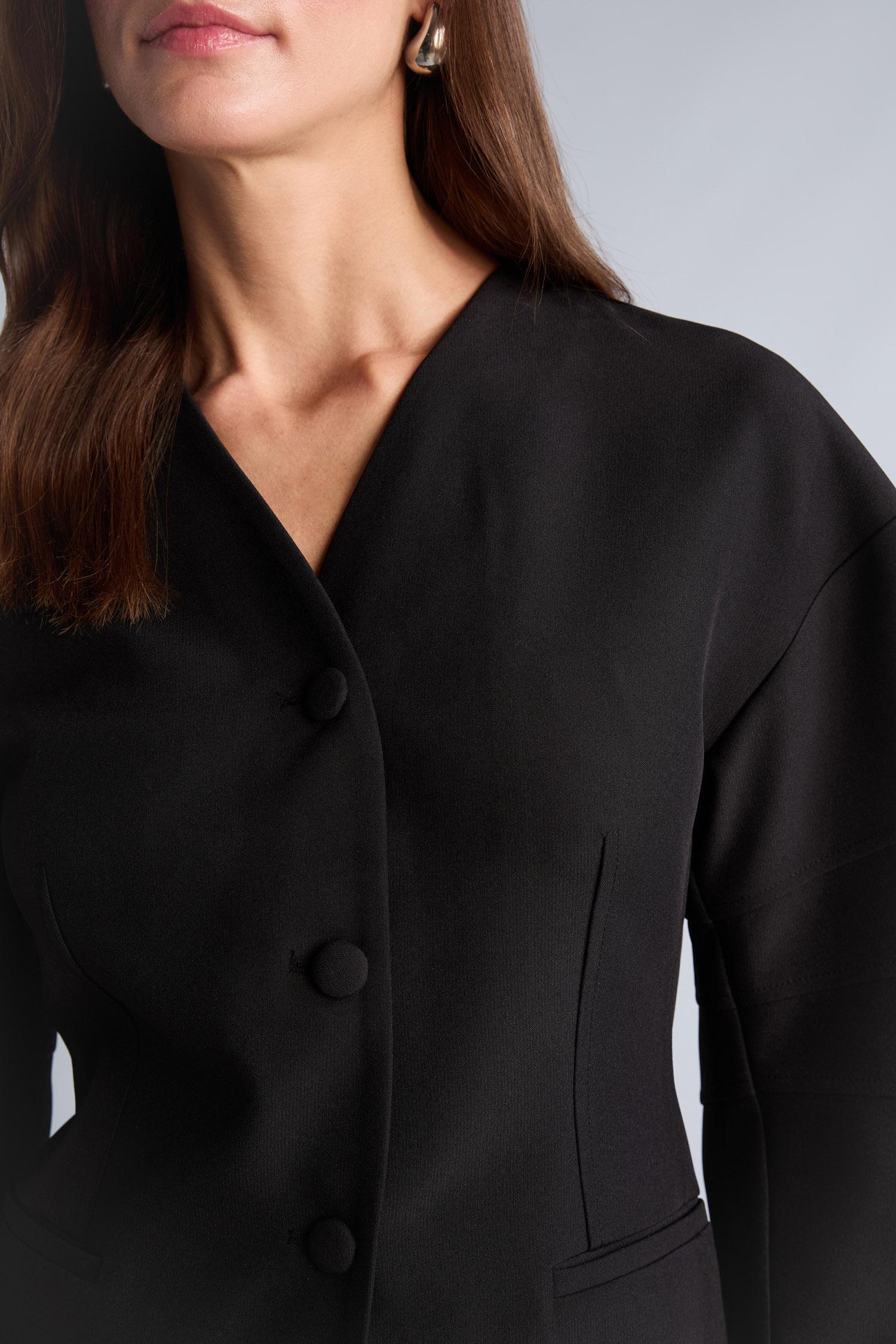 DeFacto Fıtted V Yaka Krep Blazer Ceket görsel 7