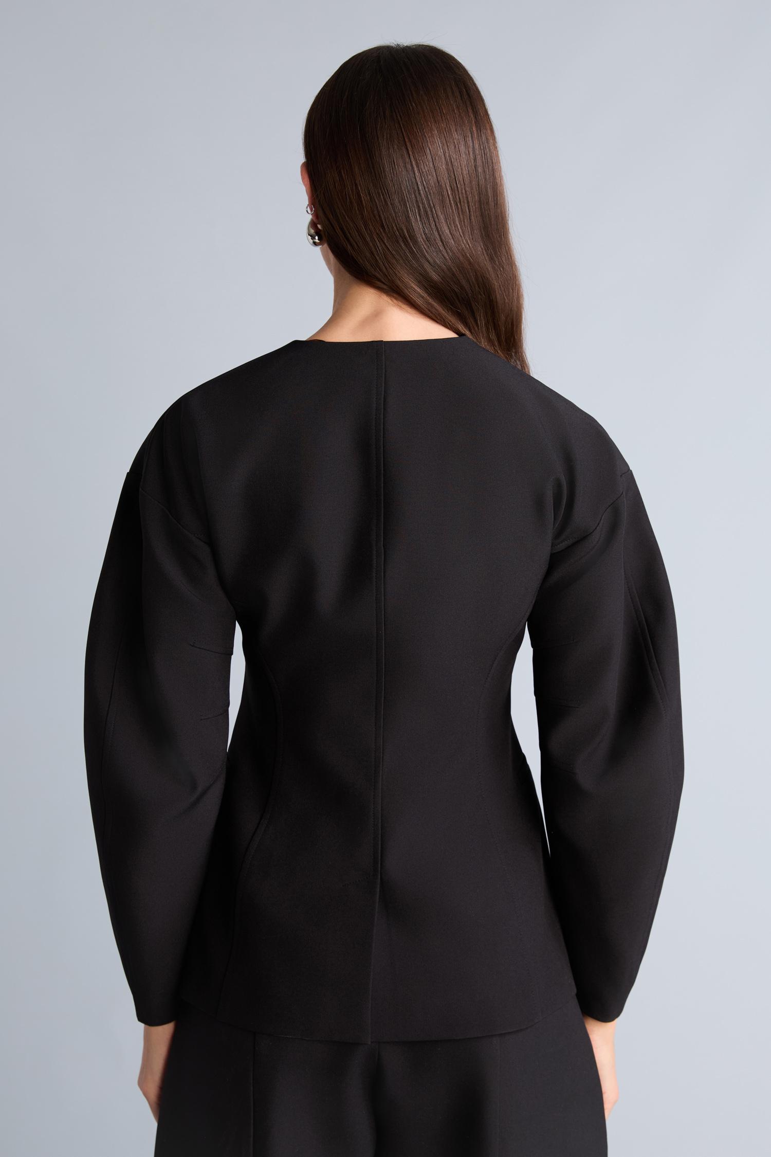 DeFacto Fıtted V Yaka Krep Blazer Ceket görsel 8