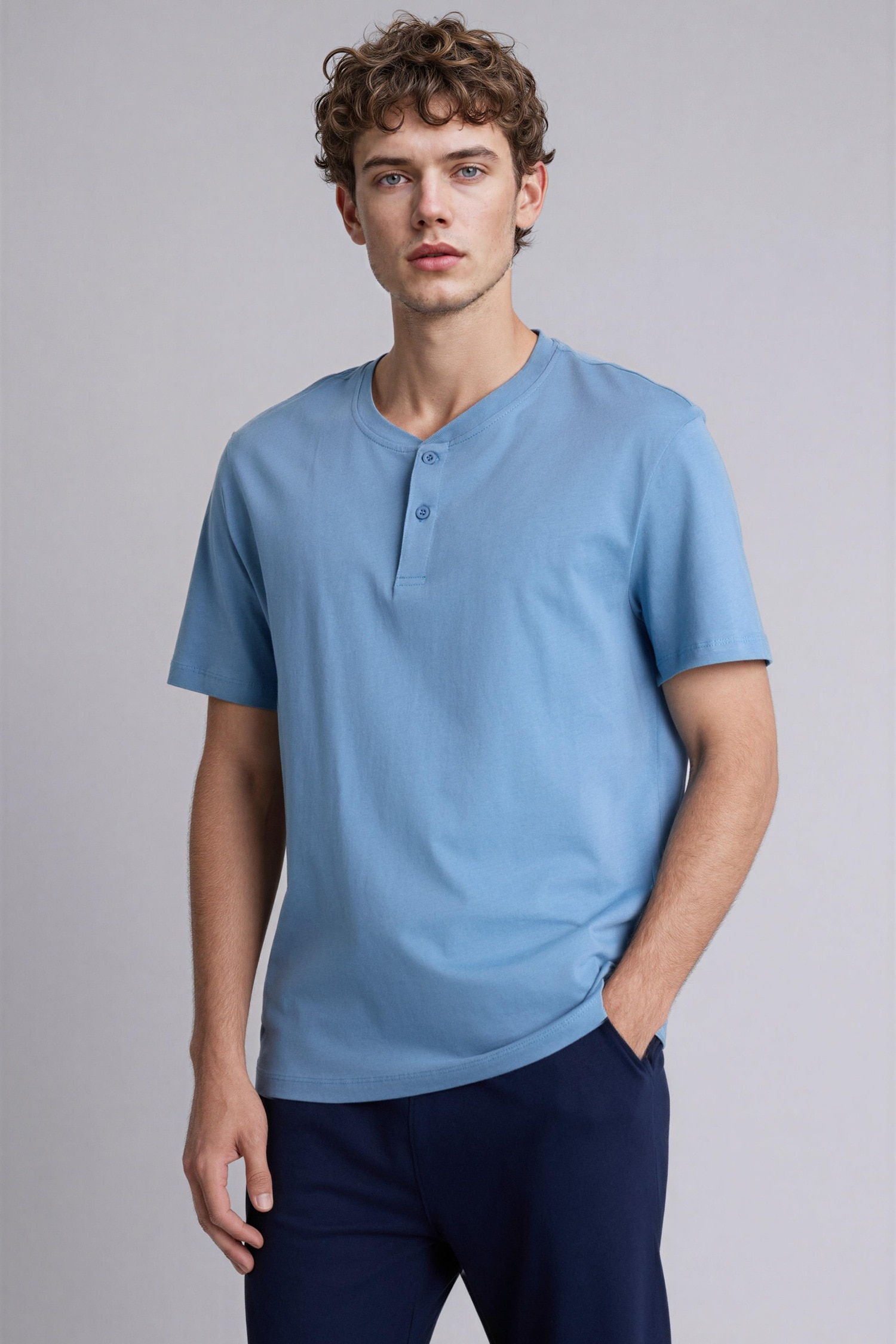 DeFacto %100 Pamuk Slim Fit Ribana 2'li Pike Takım görsel 3