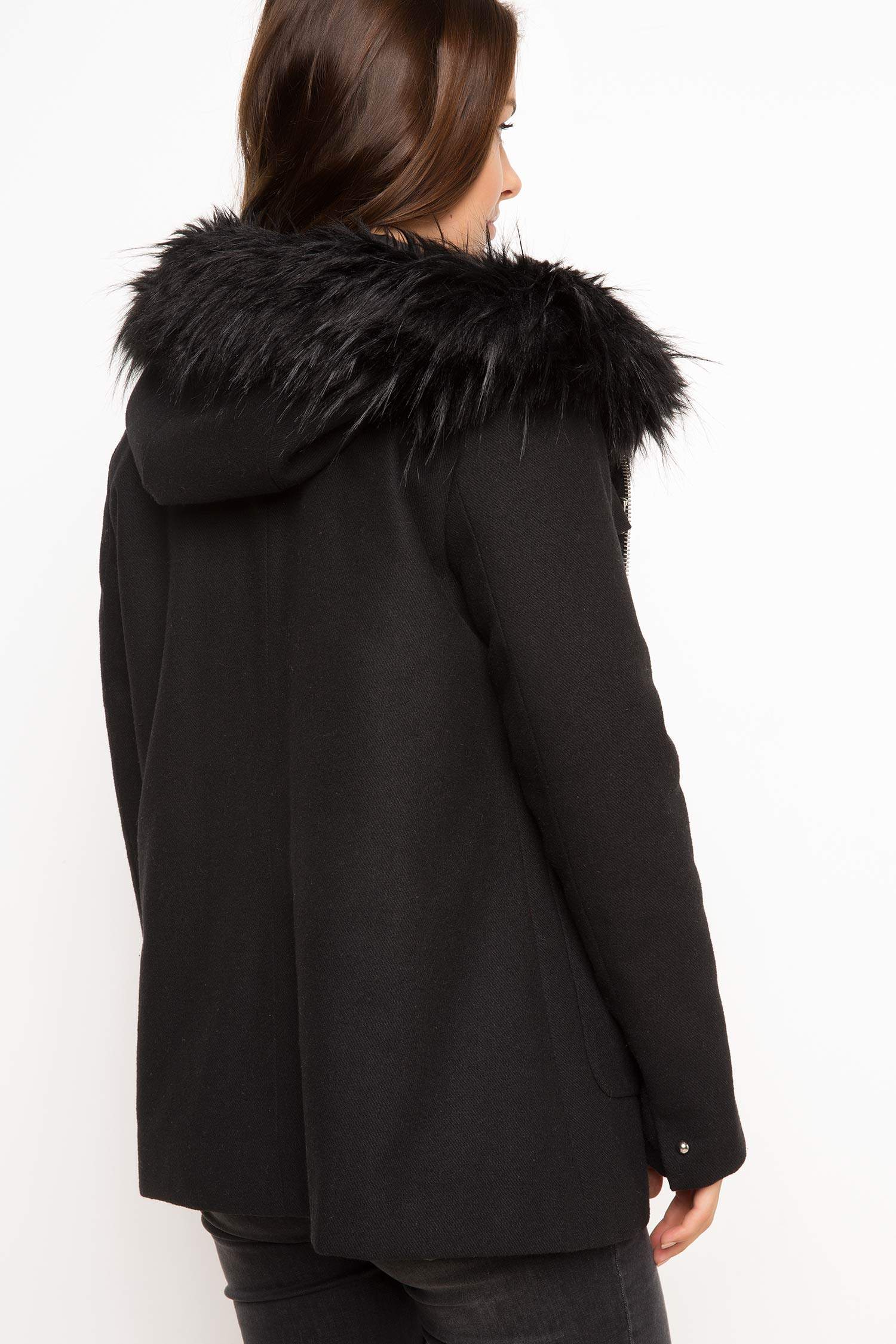 Defacto Yakası Kürk Detaylı Mont. 3