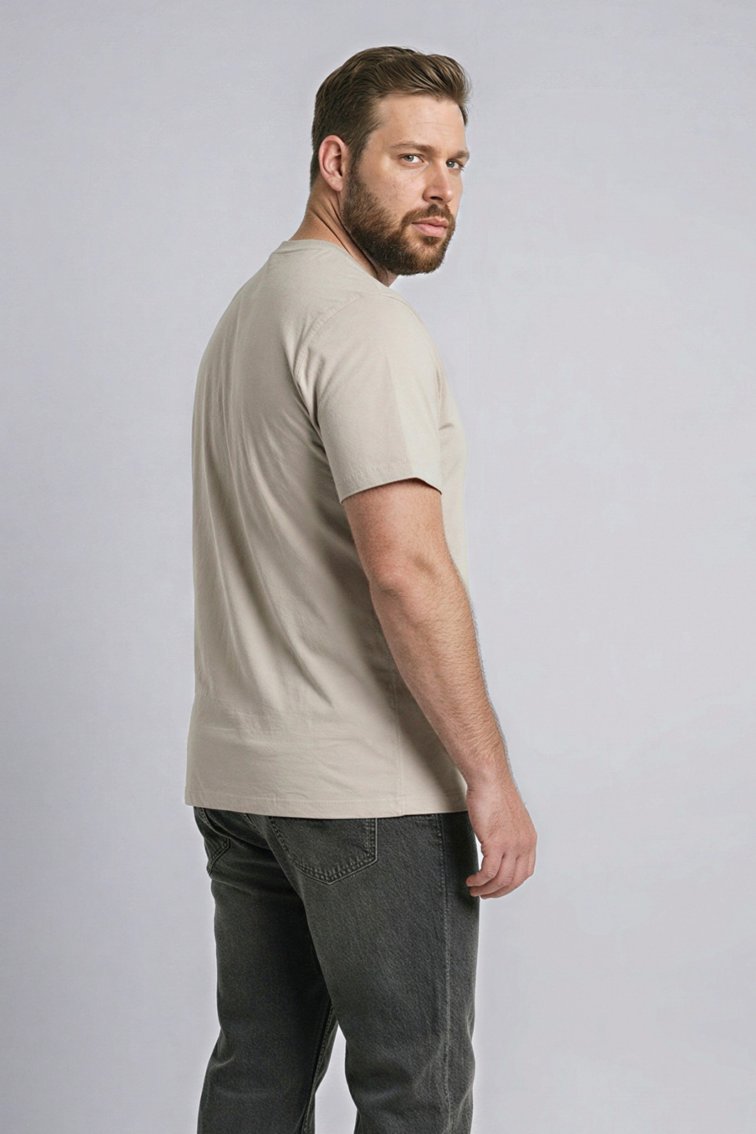 DeFacto %100 Pamuk Büyük Beden Boxy Fıt T-shirt görsel 3