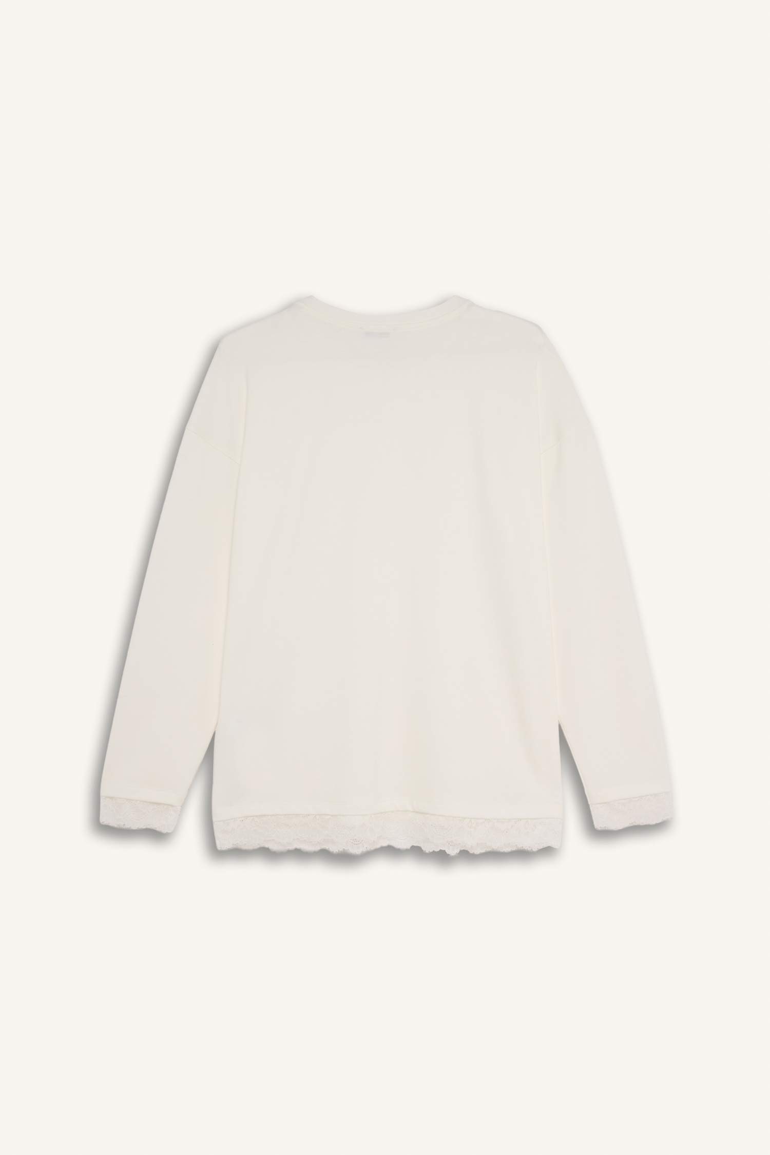 Relax Fıt Bisiklet Yaka Uzun Kollu Tişört