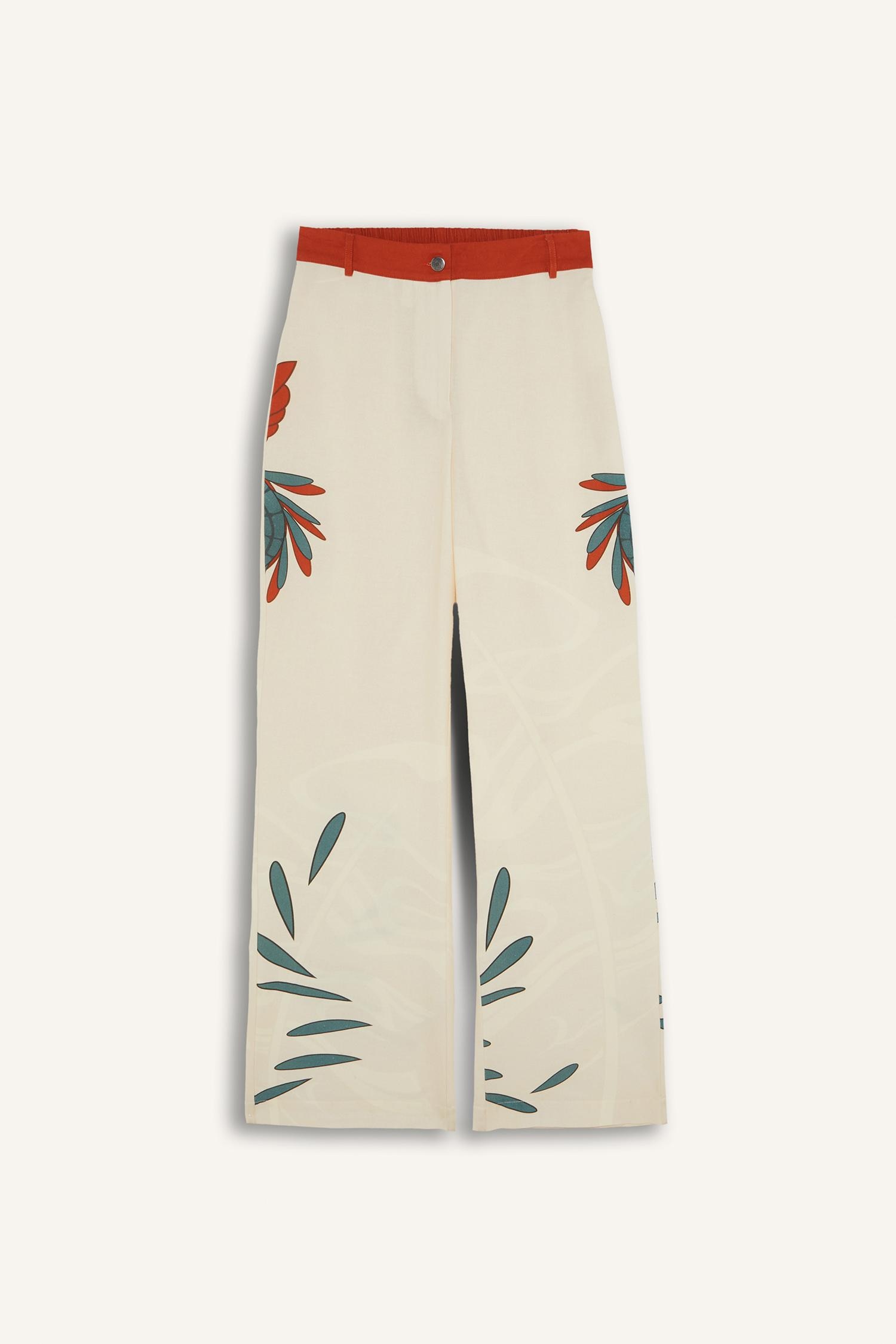 DeFacto Jaquette x DeFacto Desenli Plaj Pantolonu görsel 4