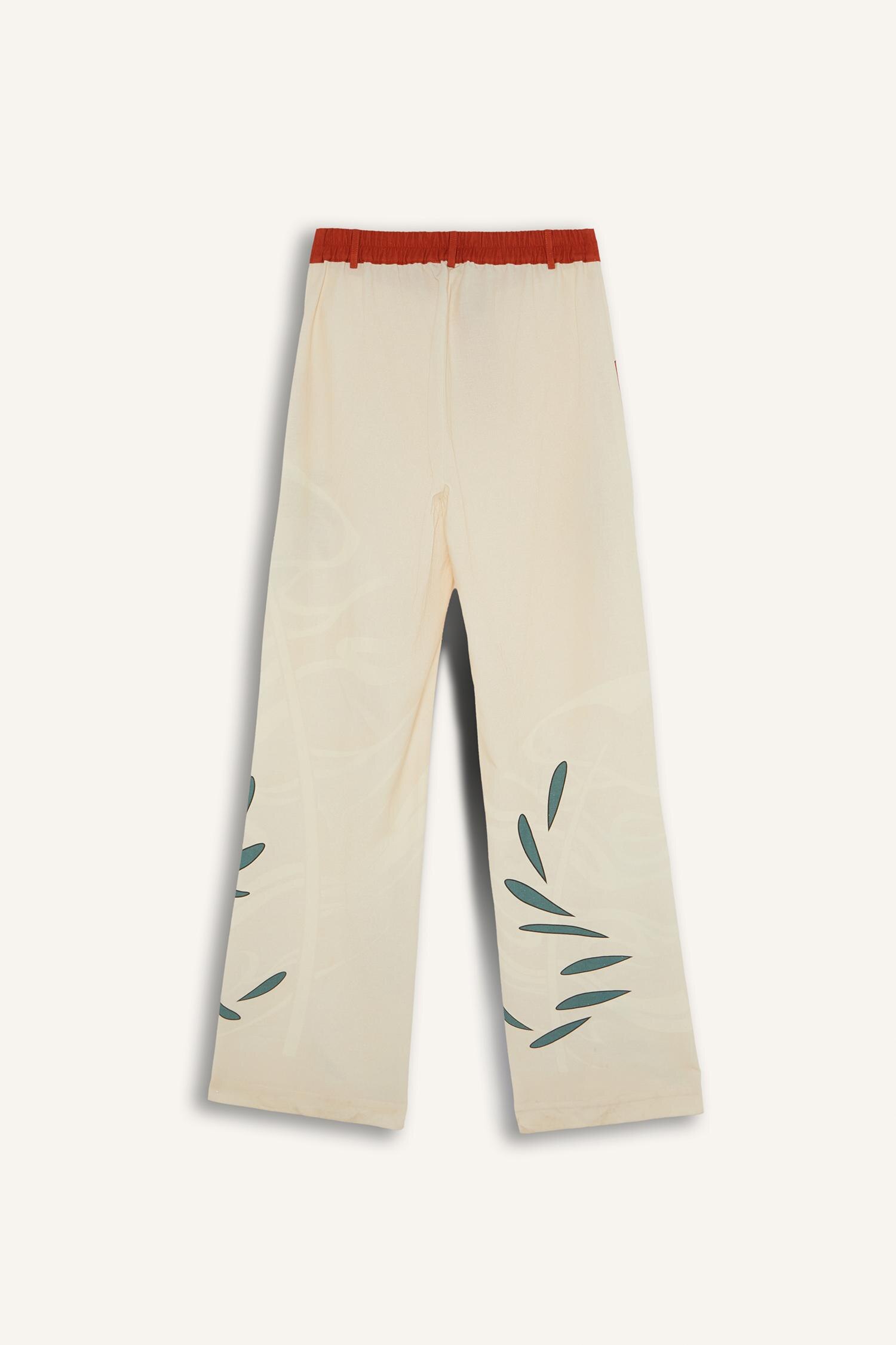 DeFacto Jaquette x DeFacto Desenli Plaj Pantolonu görsel 6