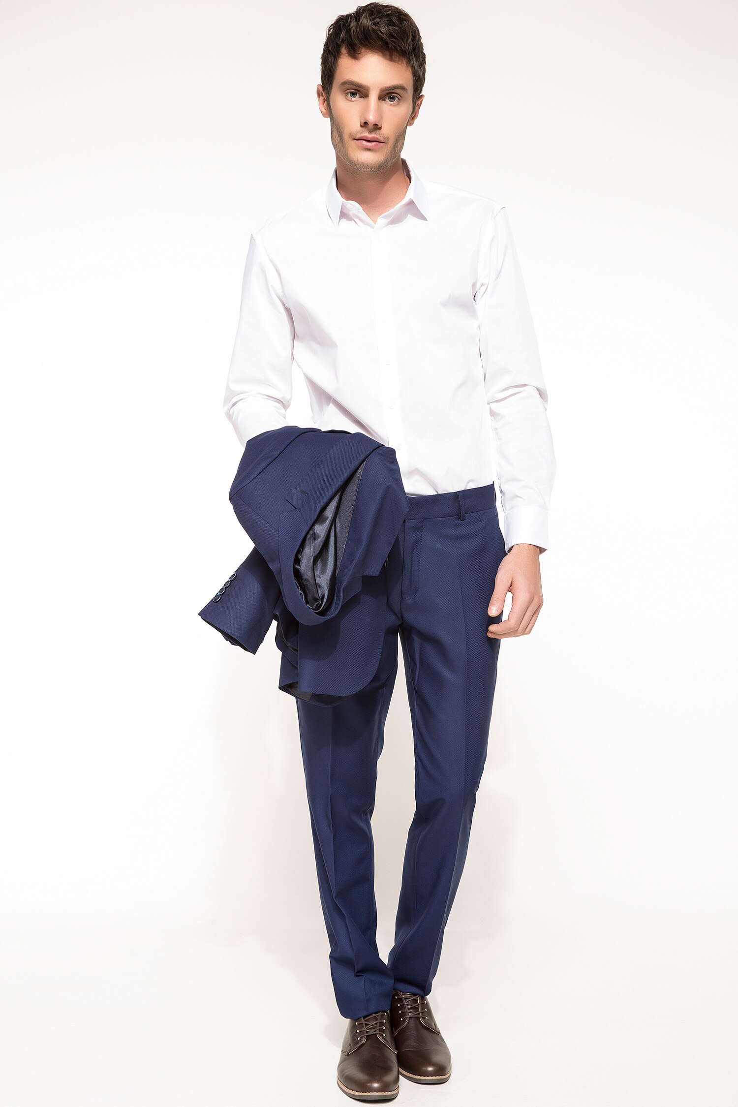 Defacto Polo Yaka Slim Fit Uzun Kollu Gömlek. 2