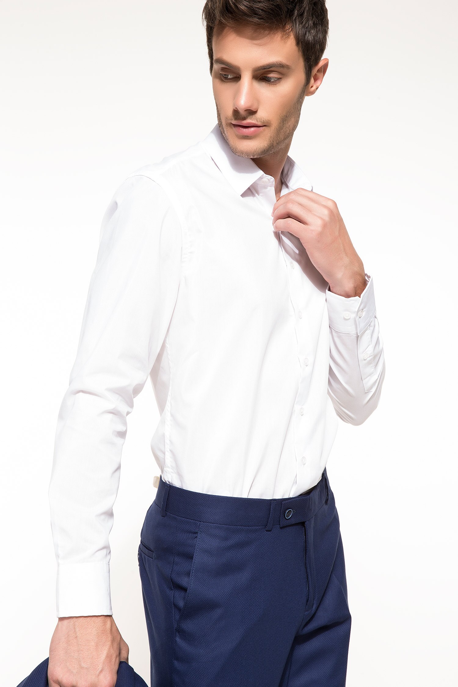 Defacto Polo Yaka Slim Fit Uzun Kollu Gömlek. 4