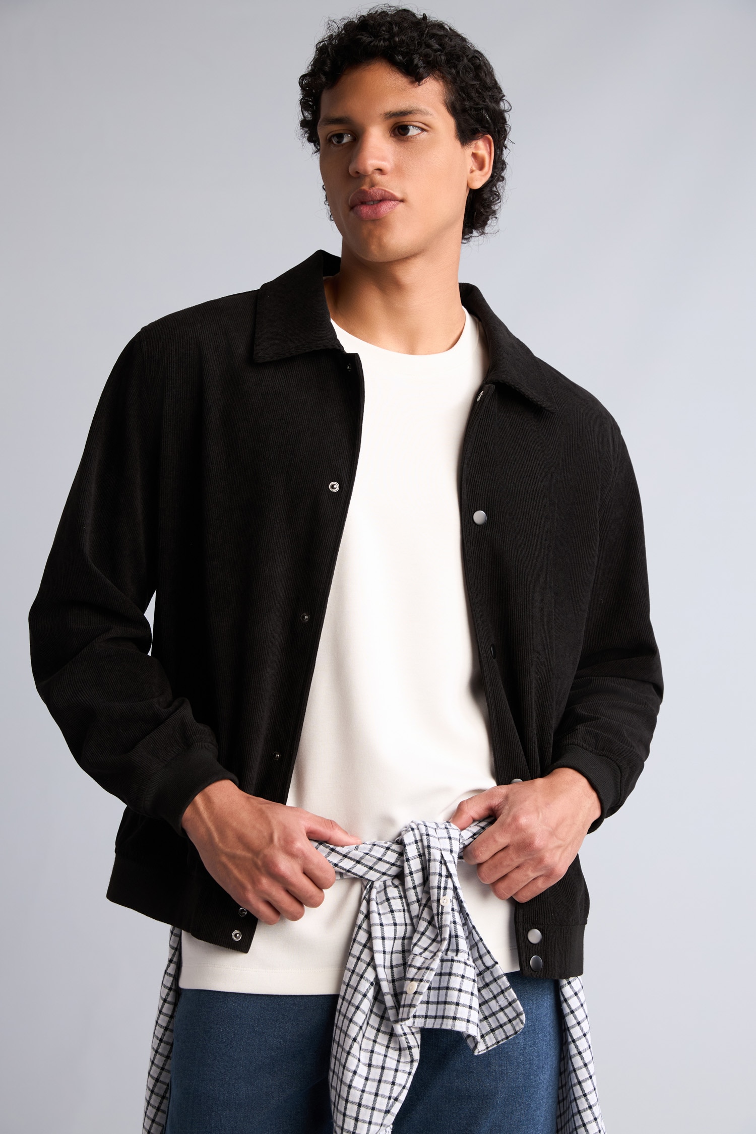 DeFacto Slim Fit Gömlek Yaka Düğmeli Ceket Mont