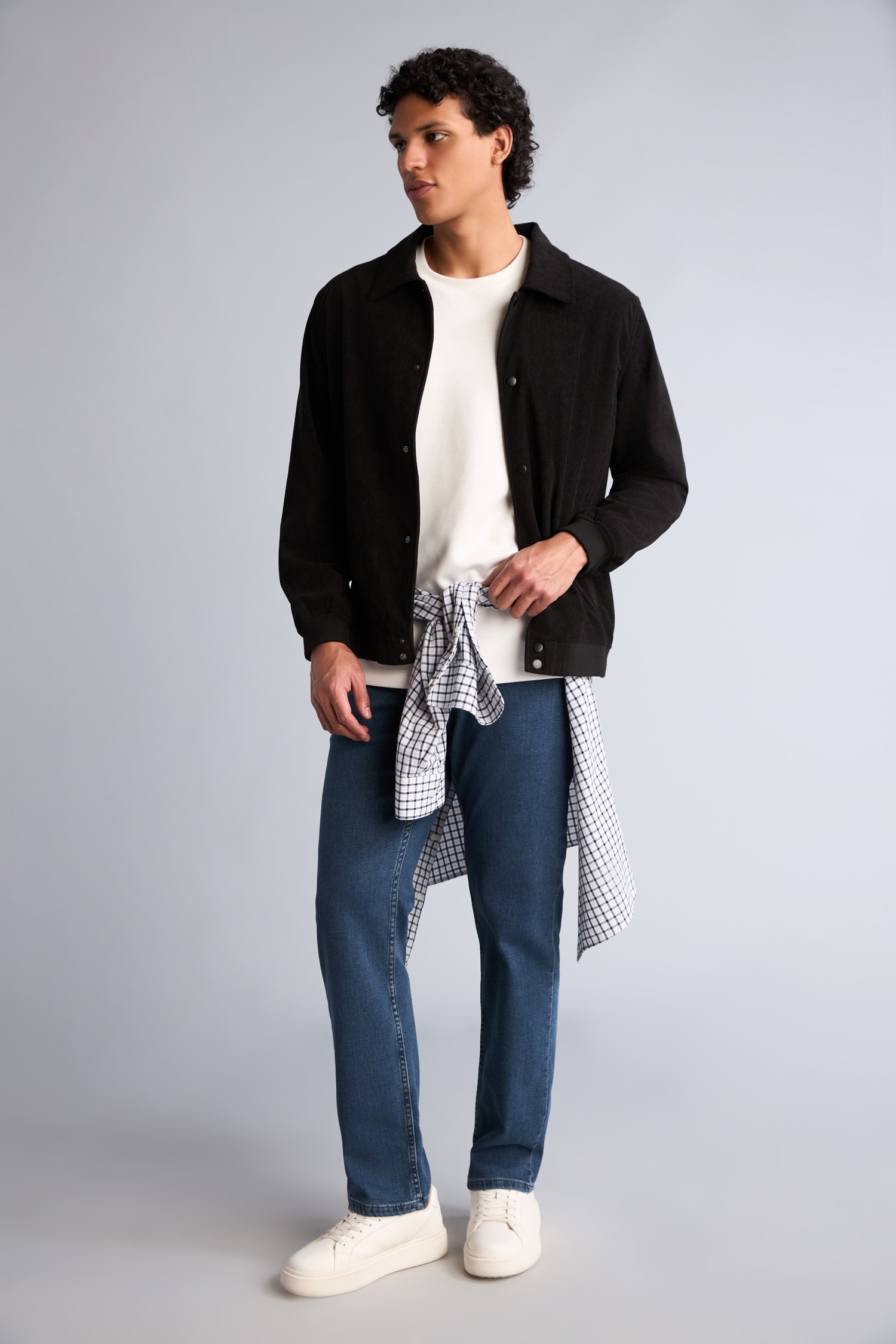 DeFacto Slim Fit Gömlek Yaka Düğmeli Ceket Mont görsel 2