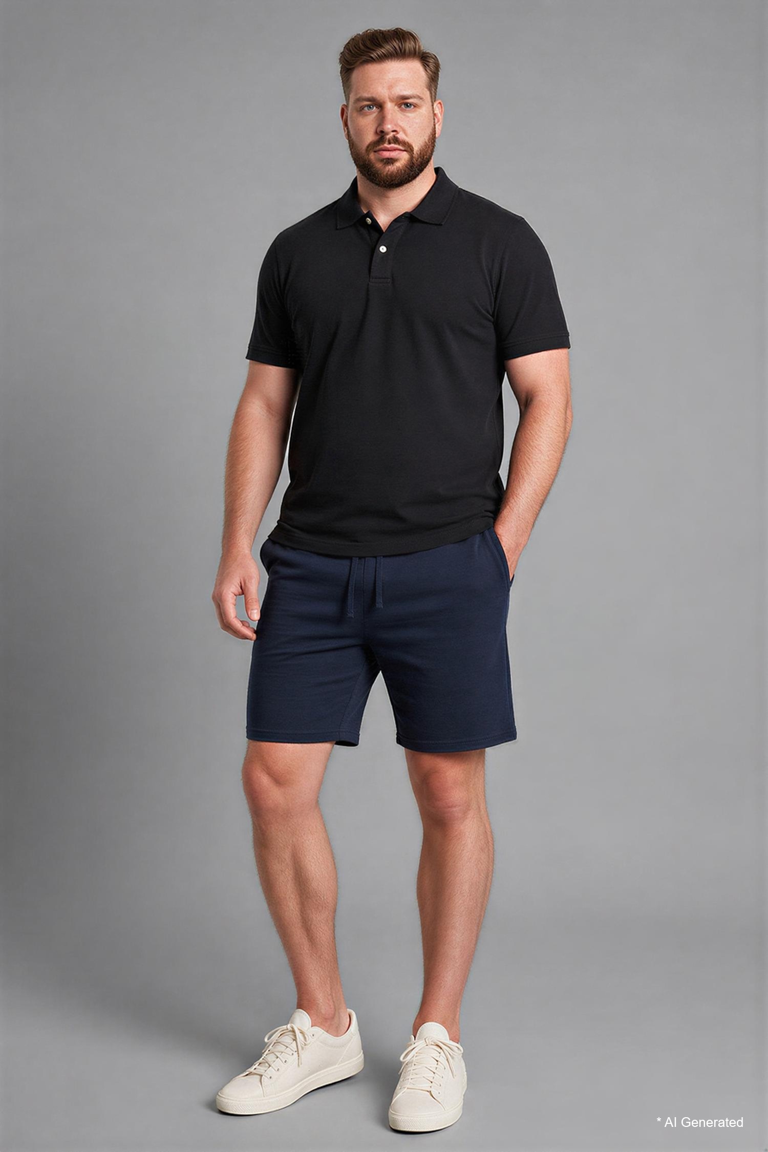 DeFacto %100 Pamuk Büyük Beden Polo Tişört görsel 2