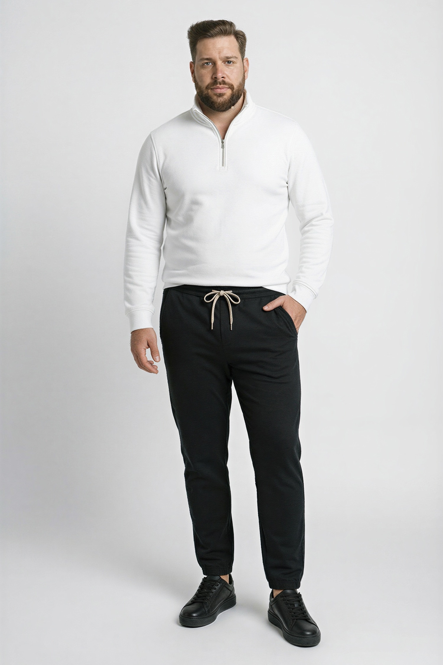 DeFacto Pamuklu Regular Fıt Büyük Beden Sweatshirt görsel 2