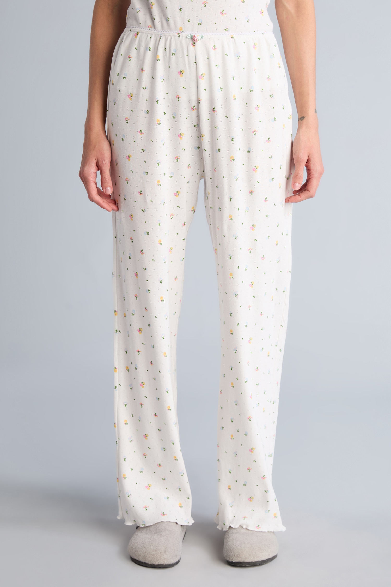 DeFacto %100 Pamuk Regular Fıt Kısa Kollu Desenli Pijama Takımı görsel 5