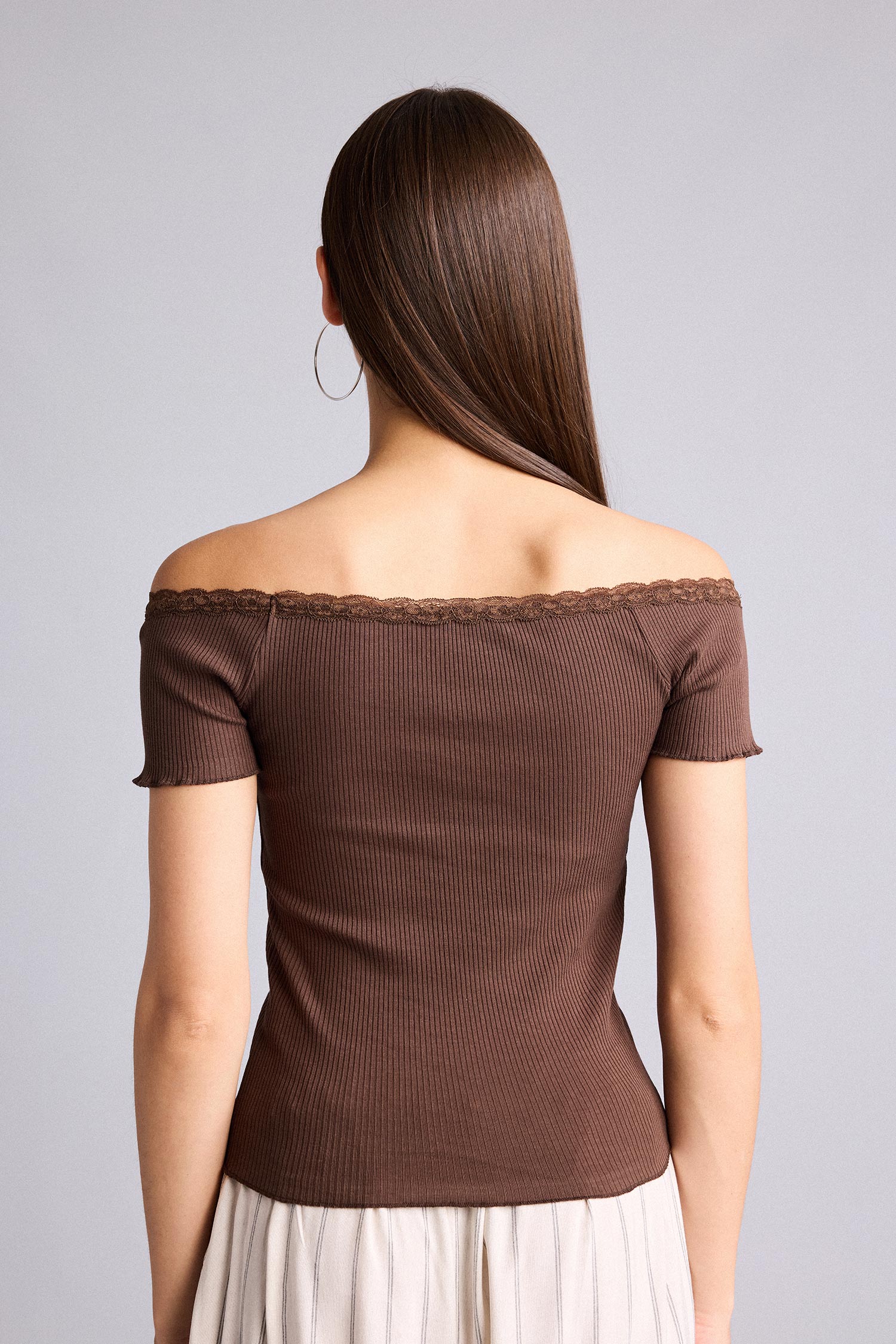 DeFacto Fitted Kısa kollu Kaşkorse Tişört görsel 5