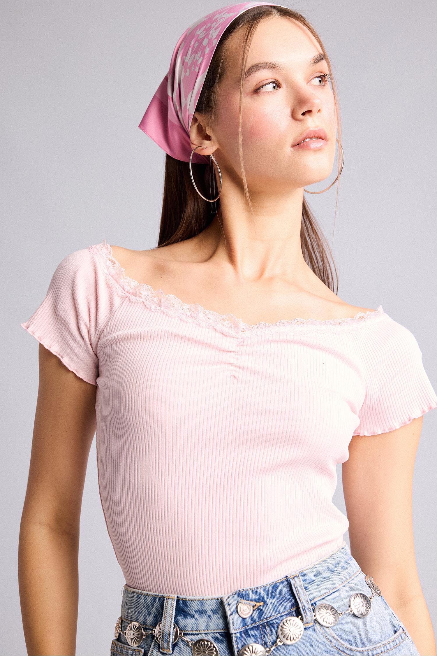 DeFacto Fitted Kısa kollu Kaşkorse Tişört görsel 5