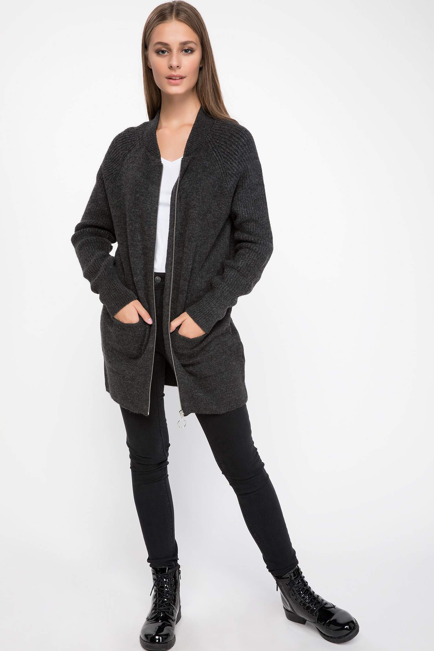 Defacto Cepli Fermuarlı Hırka. 2