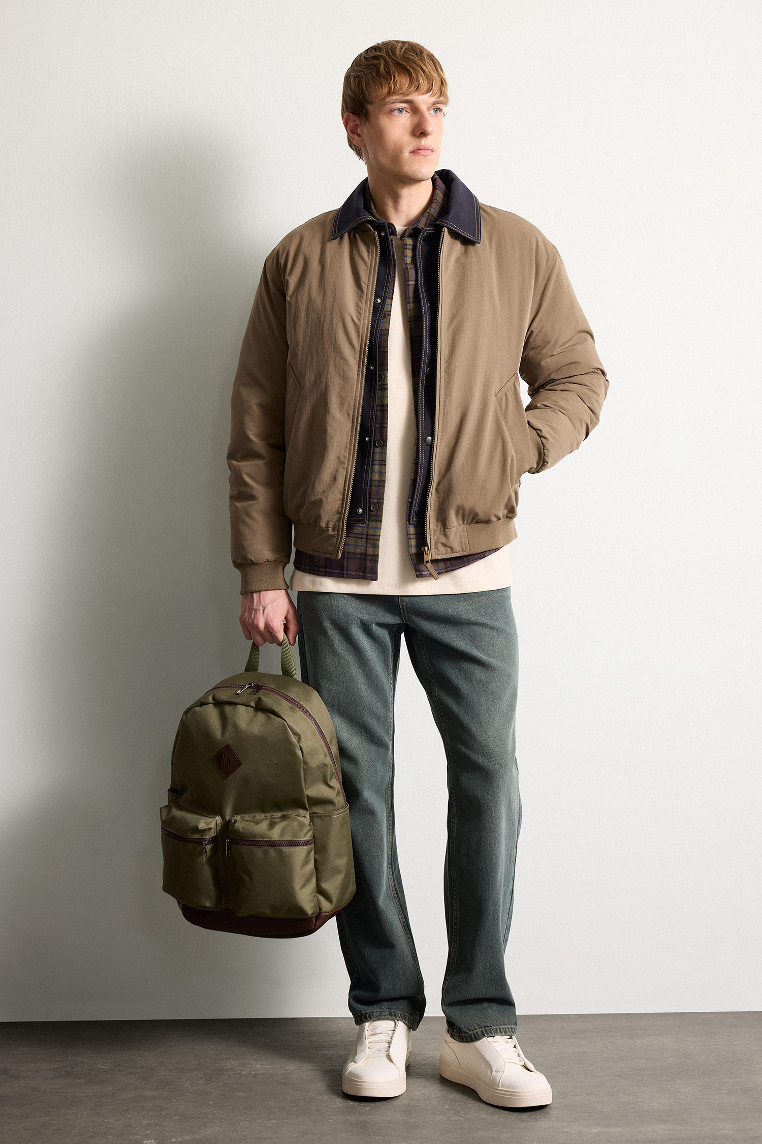DeFacto Kontrast Yaka Regular Fit Mont görsel 2