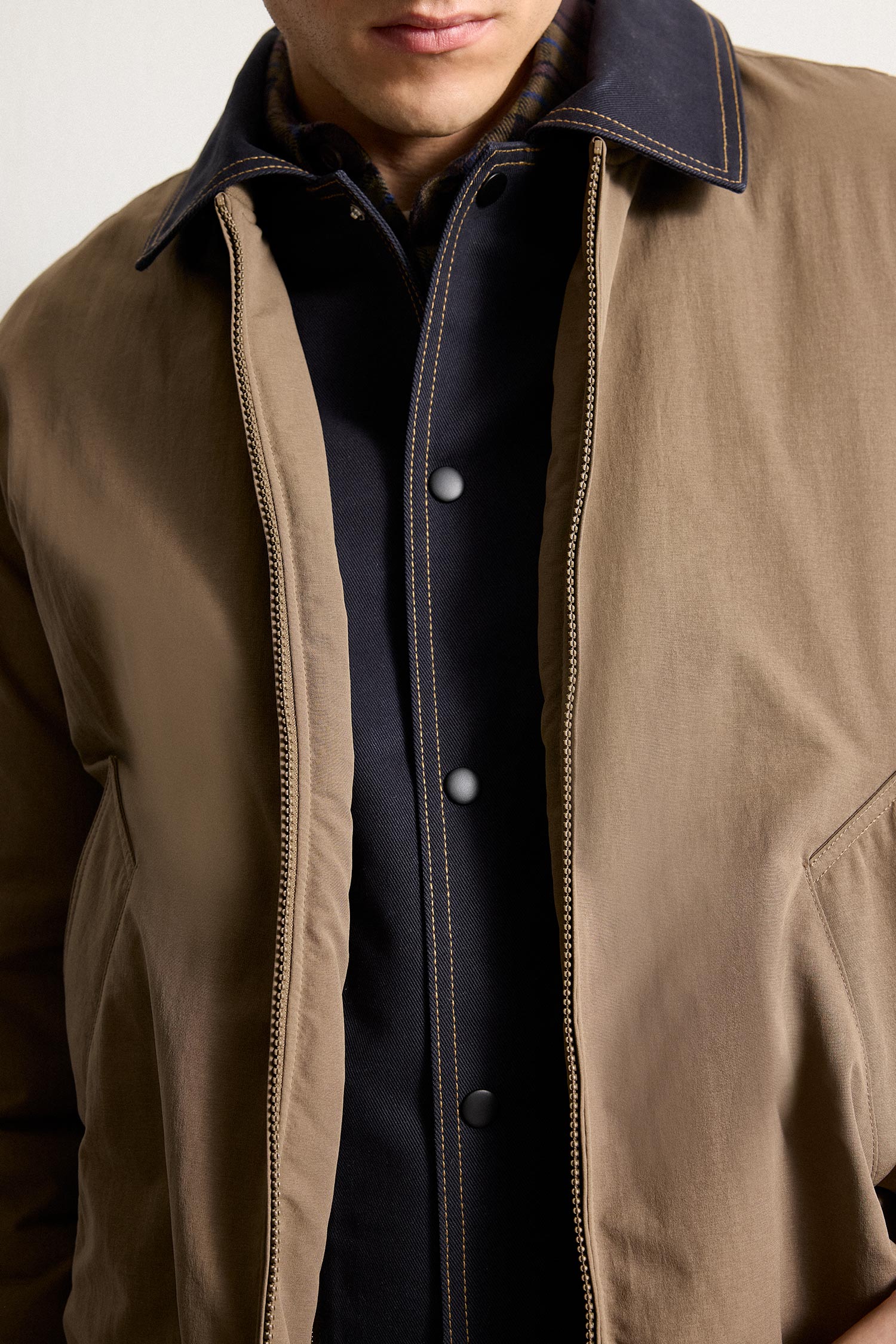 DeFacto Kontrast Yaka Regular Fit Mont görsel 4