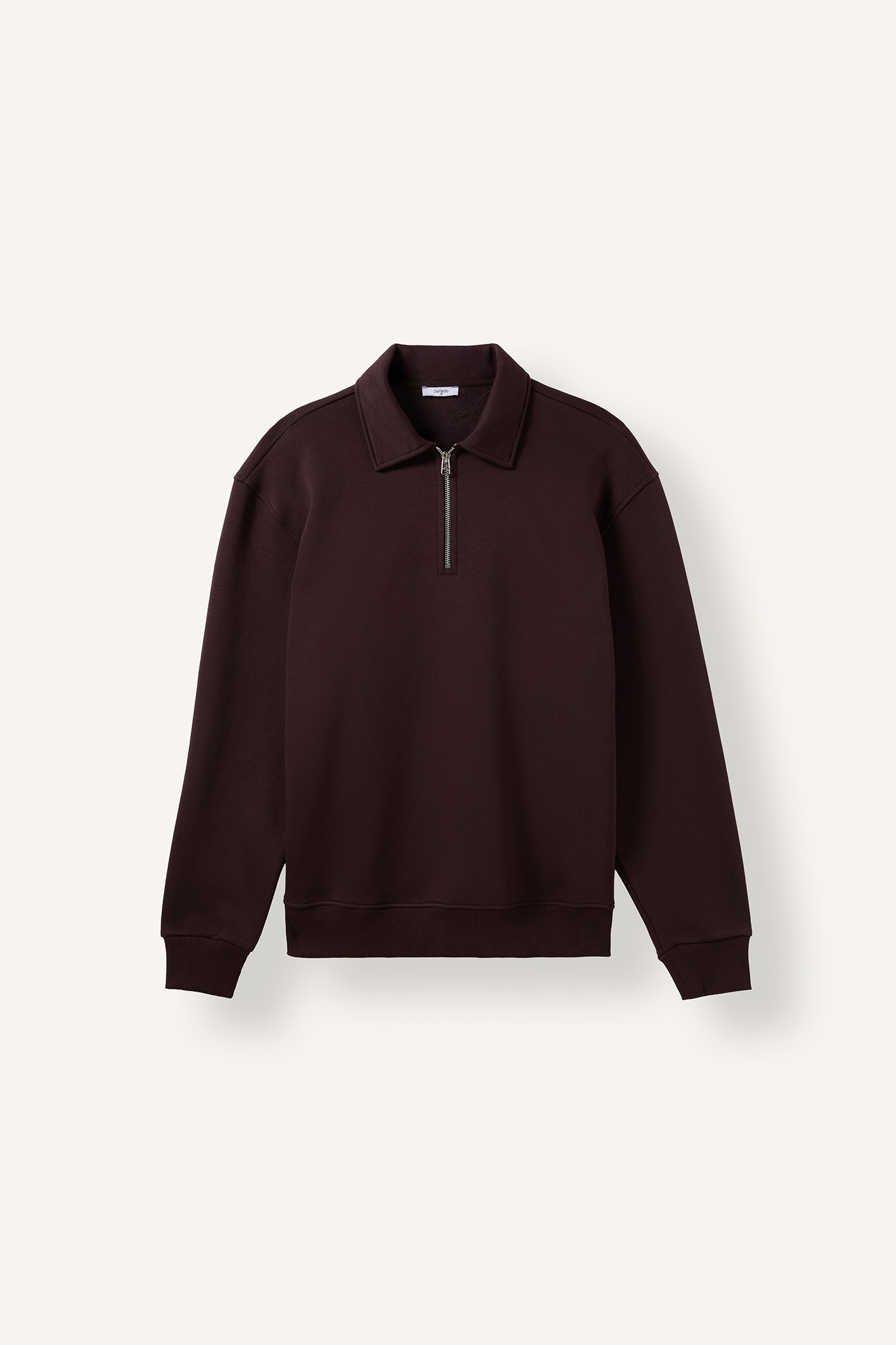 DeFacto Pamuklu Regular Fıt Kalın Kumaş Sweatshirt