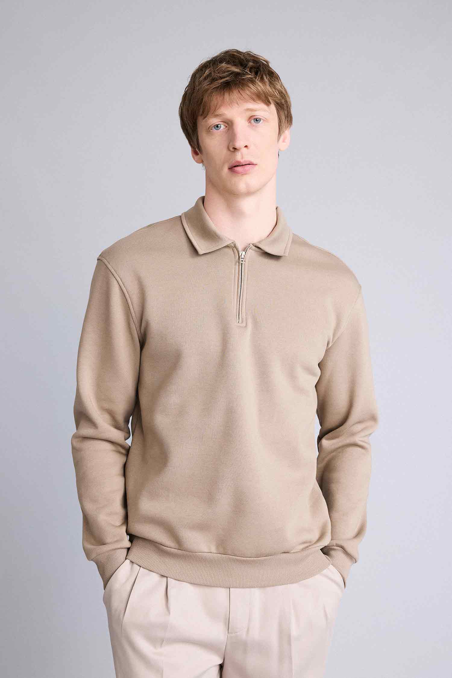 DeFacto Pamuklu Regular Fıt Kalın Kumaş Sweatshirt