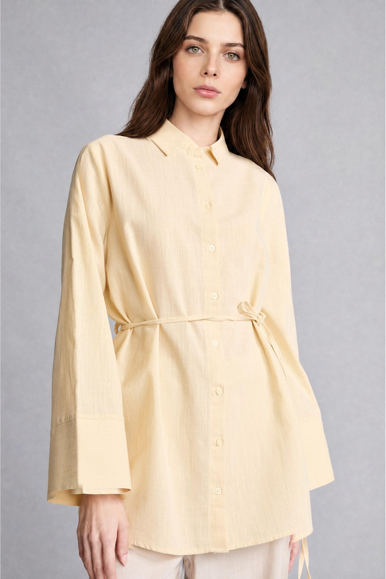 DeFacto %100 Pamuk Regular Fit Flamlı Tunik