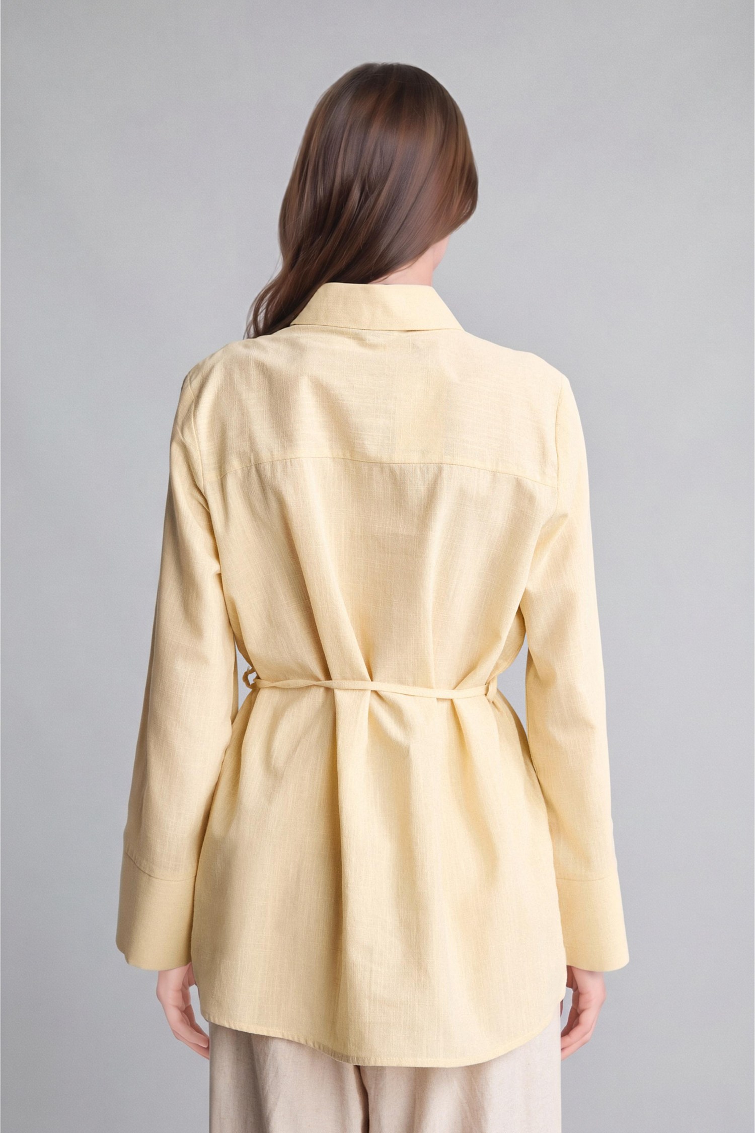 DeFacto %100 Pamuk Regular Fit Flamlı Tunik görsel 5