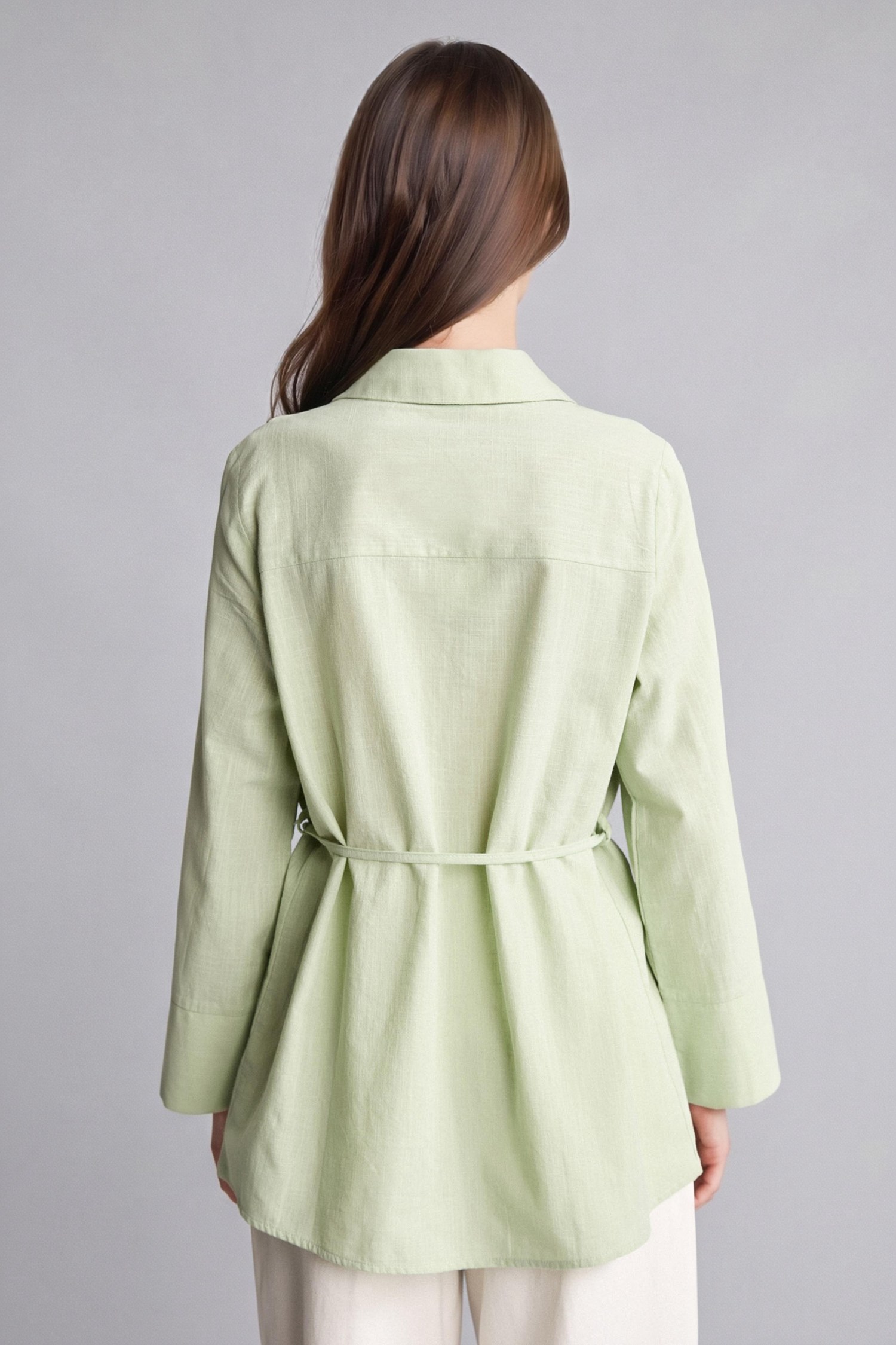 DeFacto %100 Pamuk Regular Fit Flamlı Tunik görsel 5