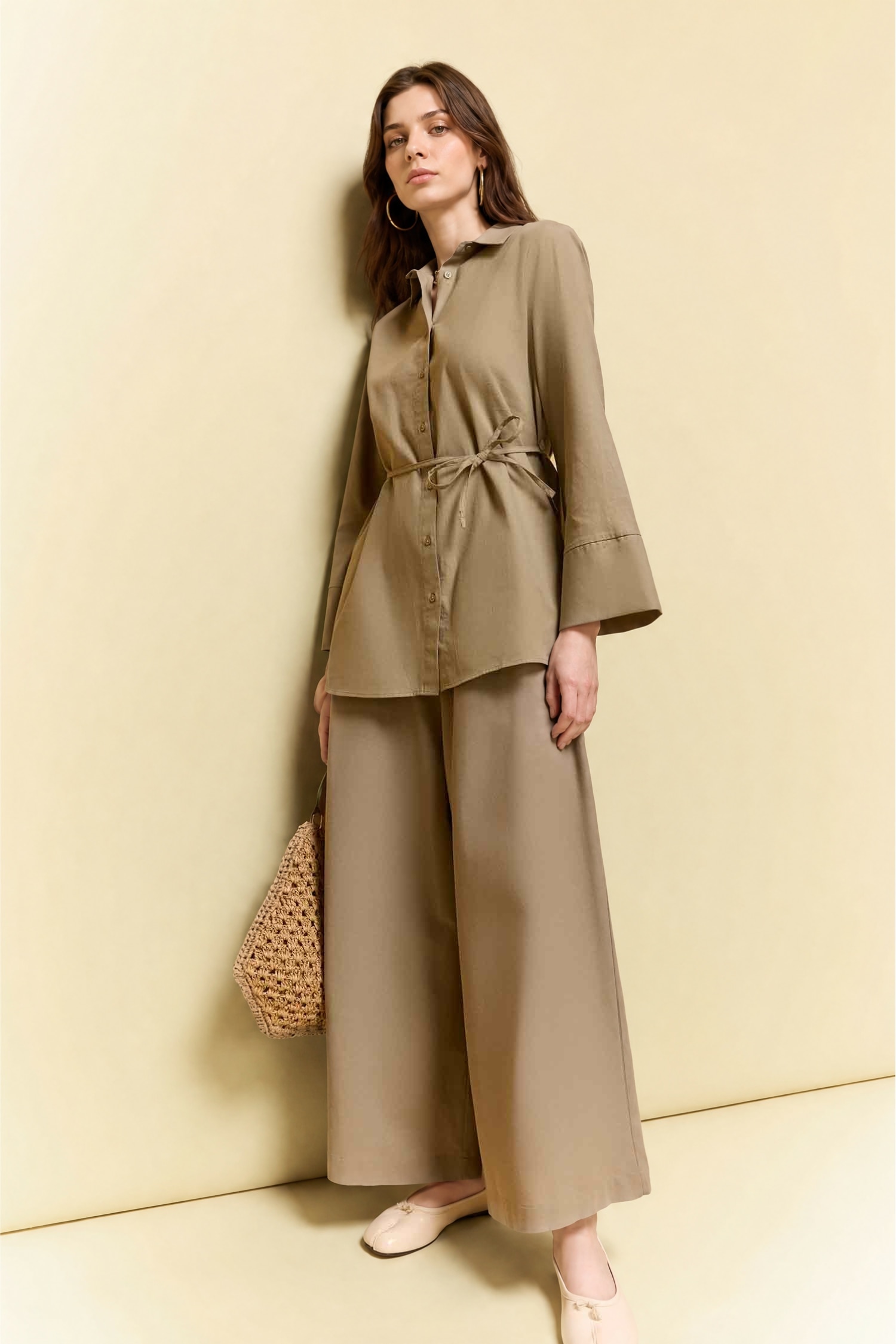 DeFacto %100 Pamuk Regular Fit Flamlı Tunik görsel 2