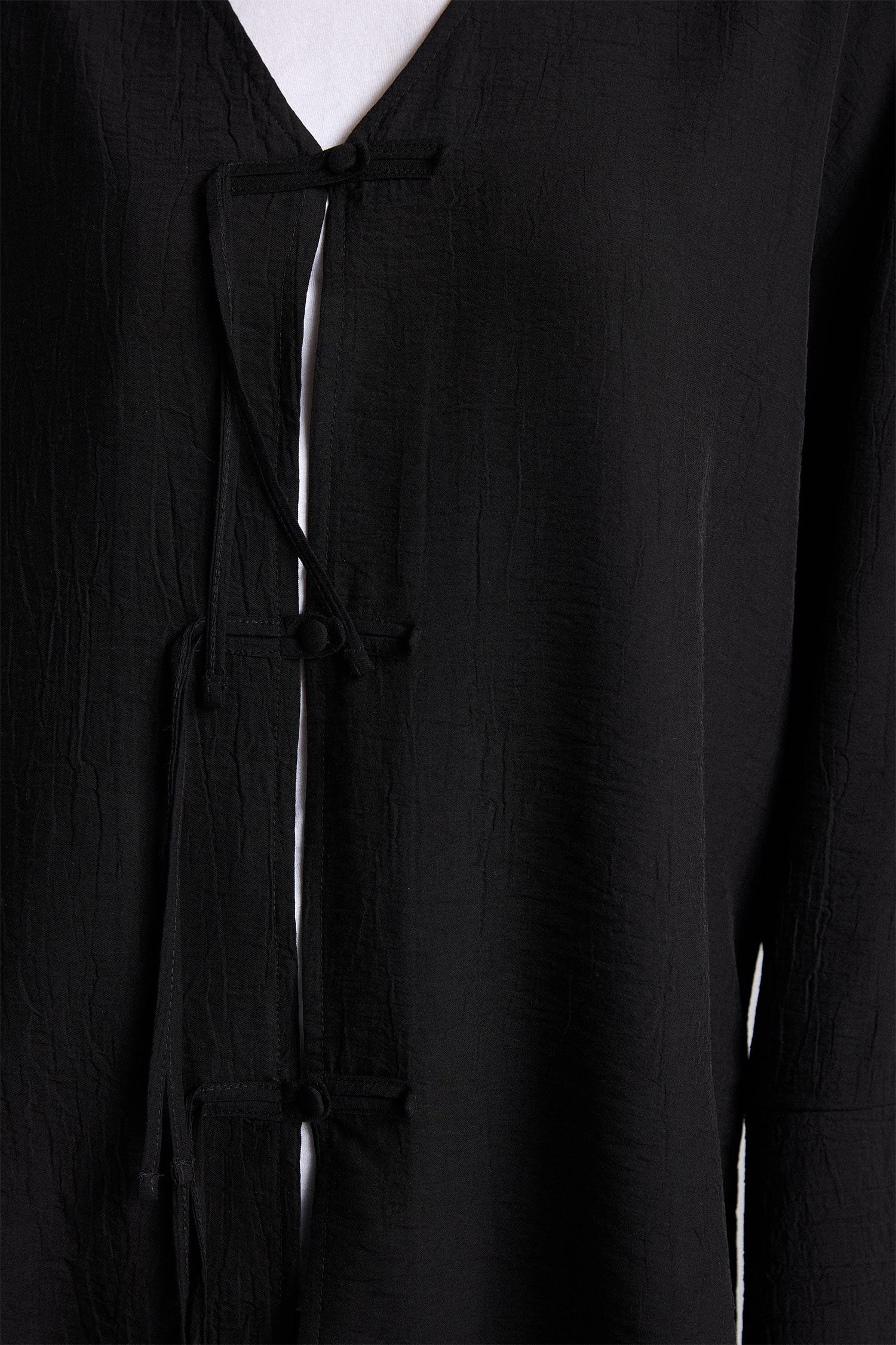 DeFacto Regular Fit V Yaka Kimono görsel 5