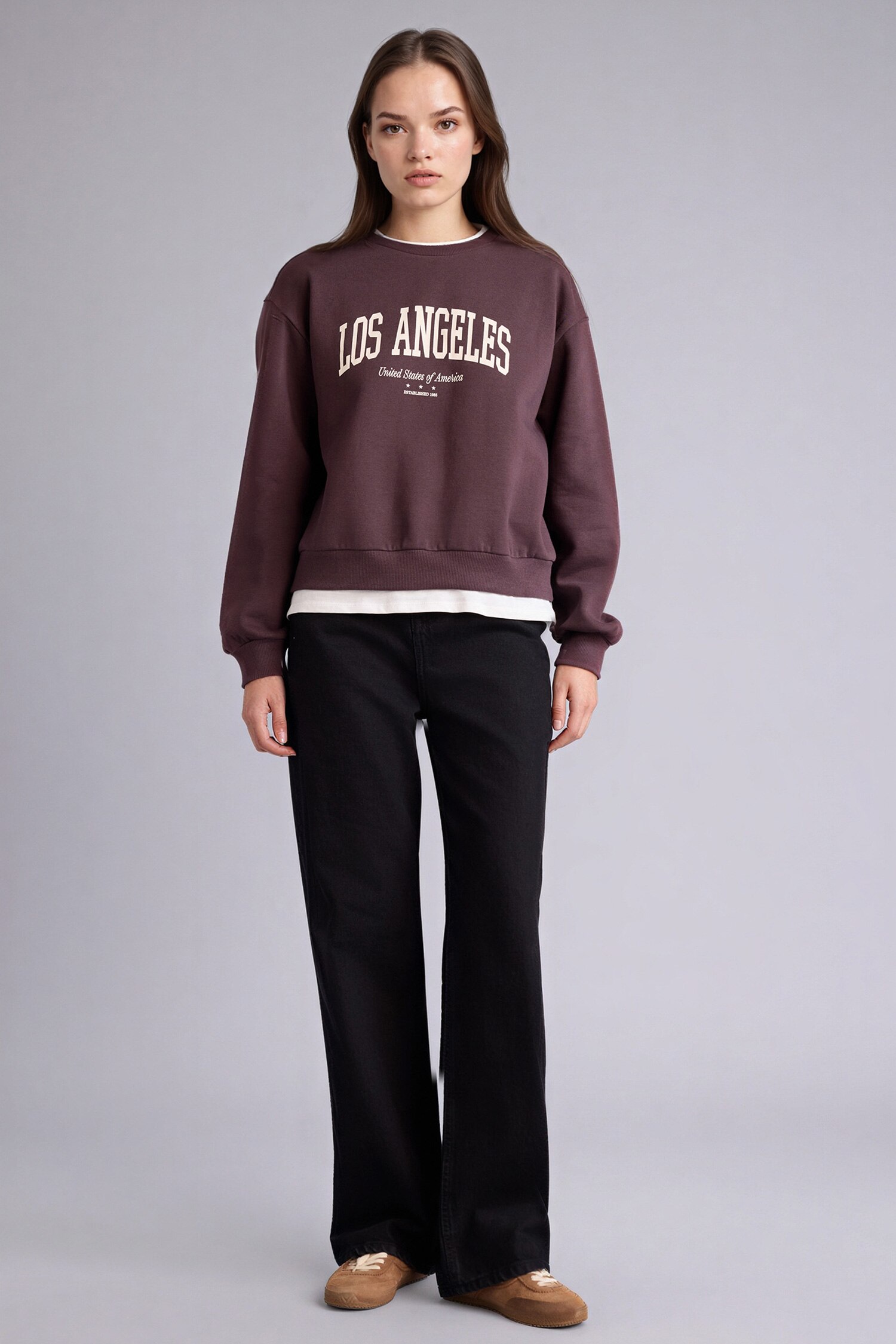 DeFacto Relax Fıt Baskılı Sweatshirt görsel 2