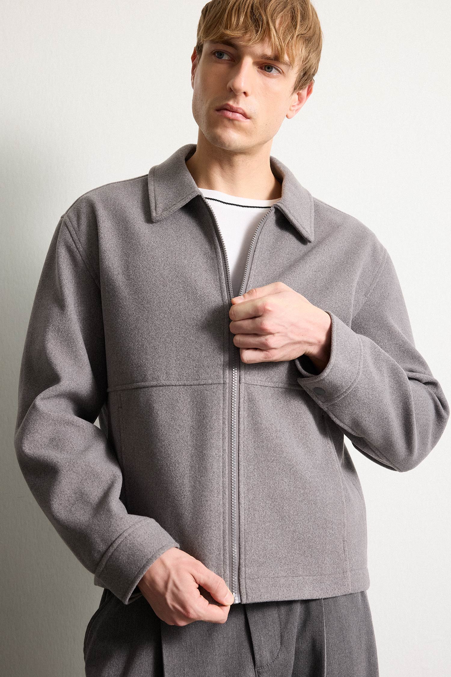 DeFacto Regular Fit Polo Yaka Kaşe Mont